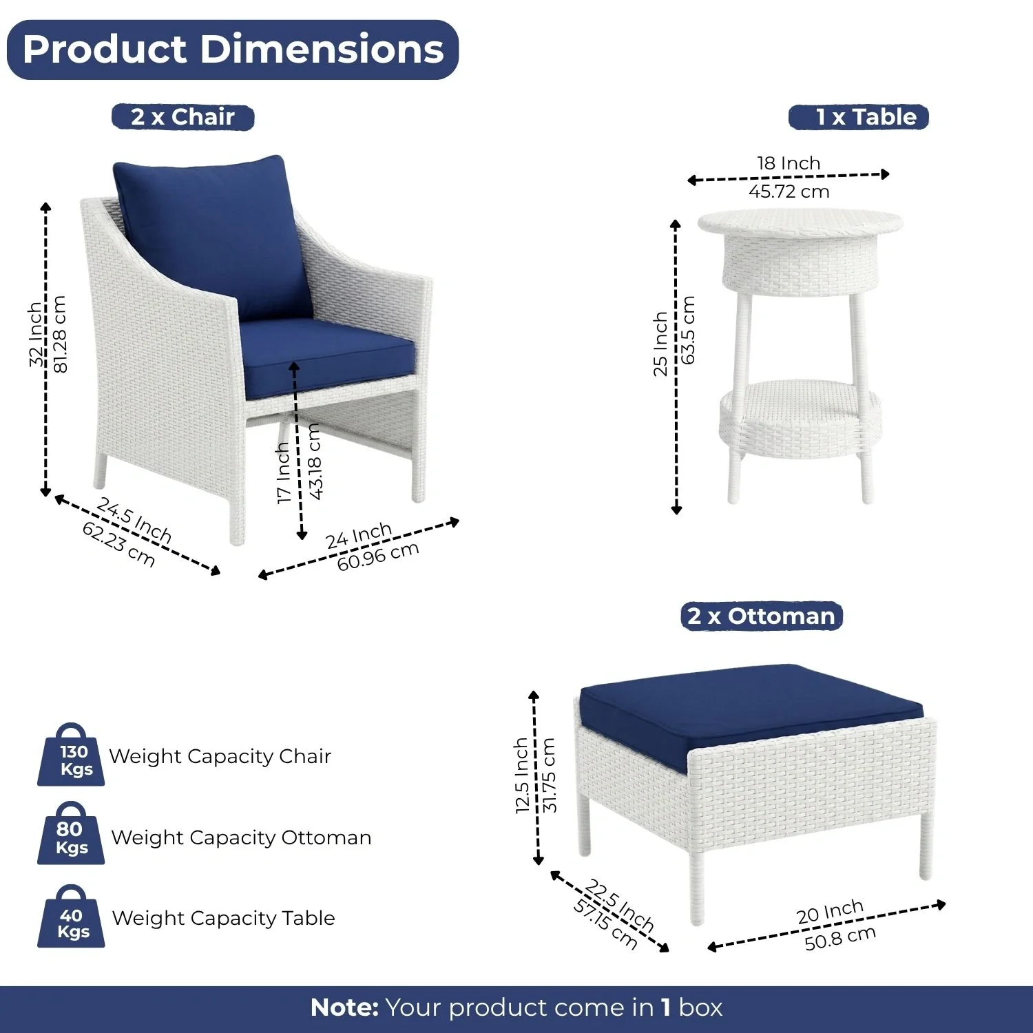 Outdoor Rattan Wicker 5 Piece Patio Sofa Set - Image 3