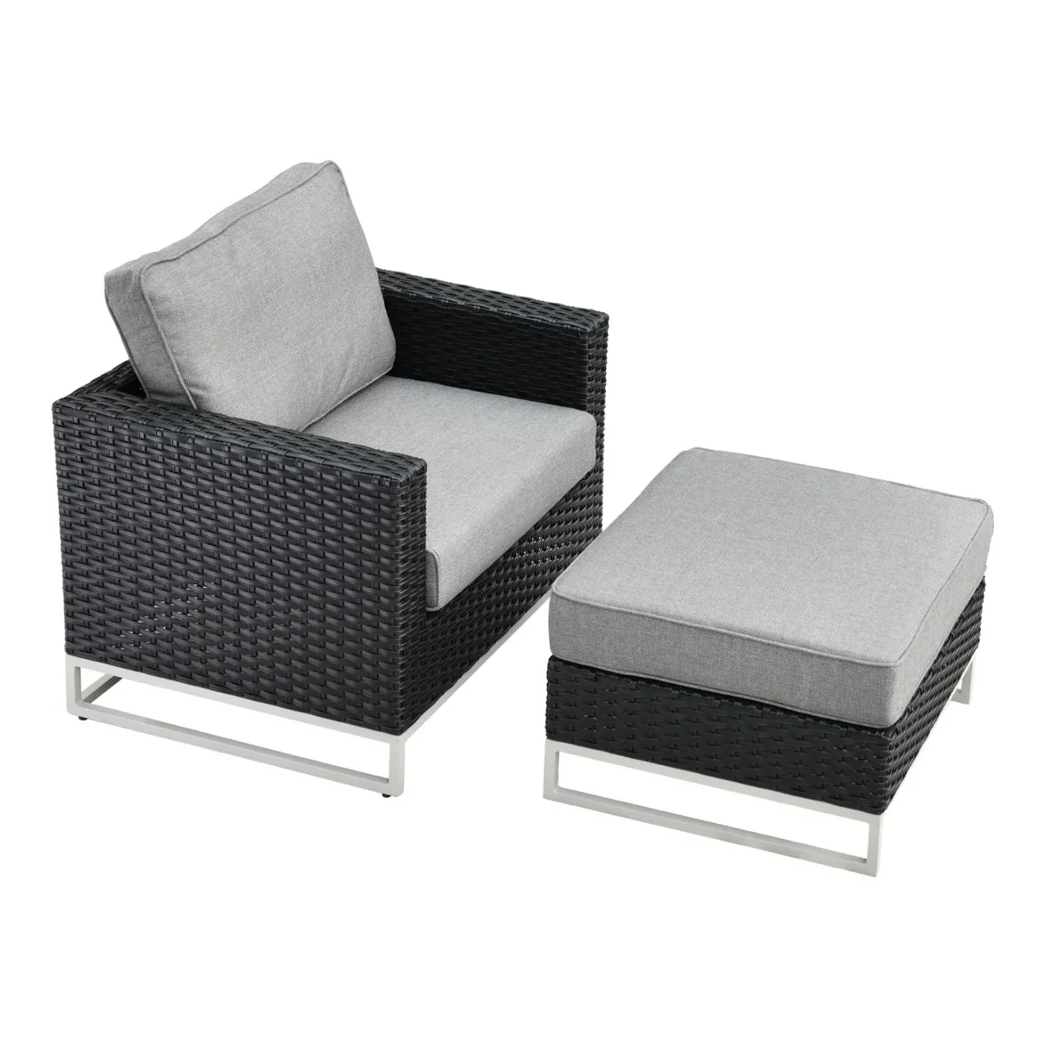 Outdoor Rattan Wicker 7-Seater Sofa Set - Image 10
