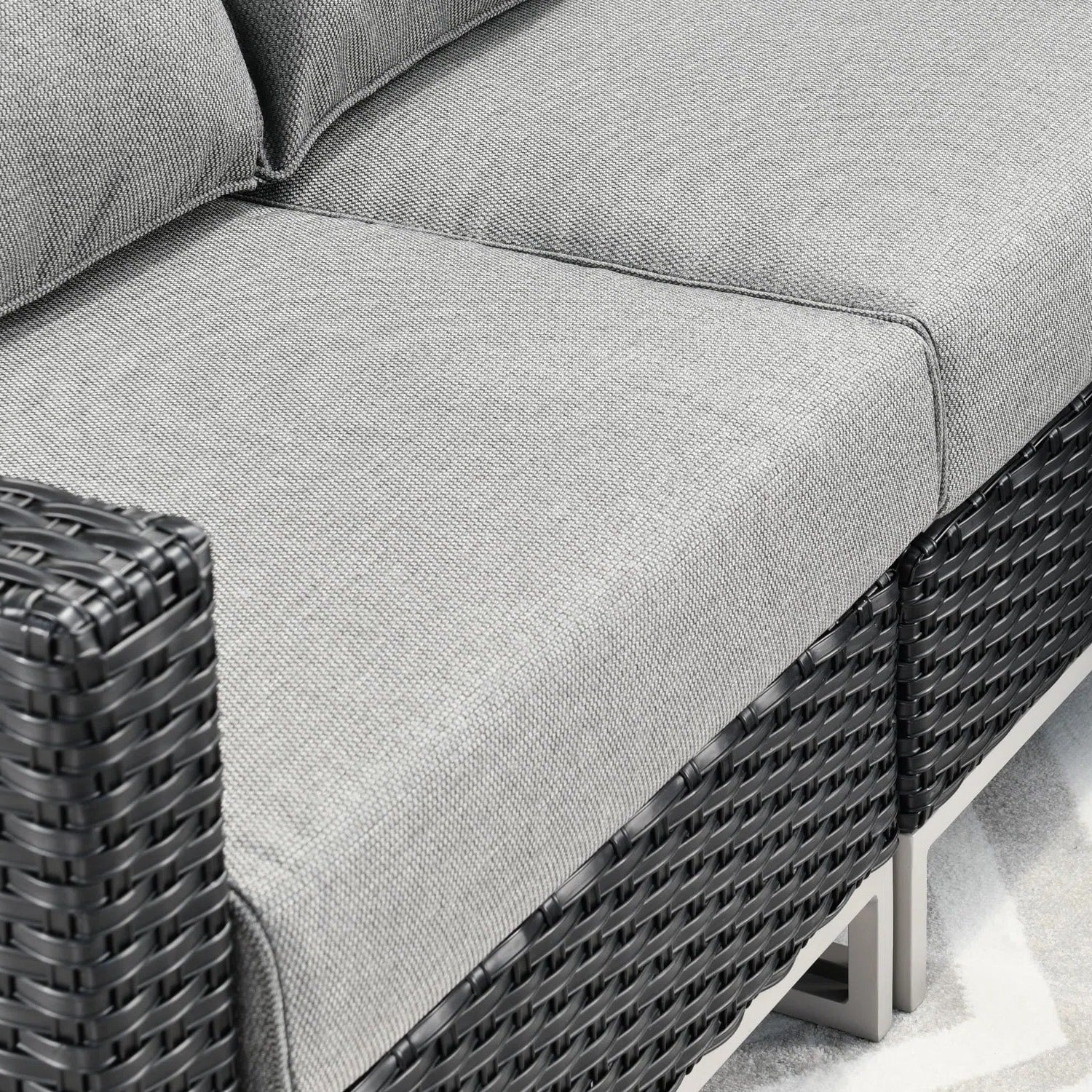 Outdoor Rattan Wicker 7-Seater Sofa Set - Image 4