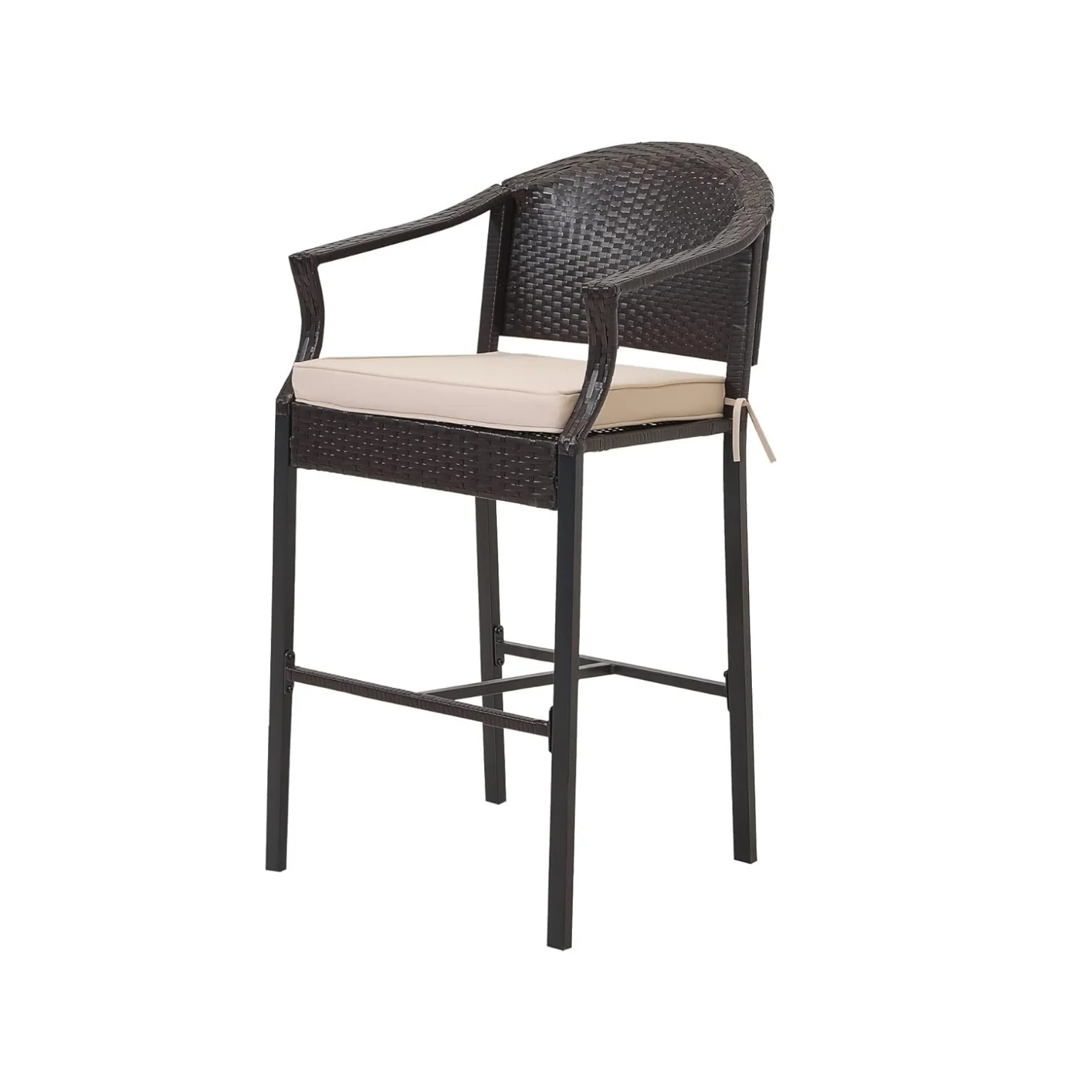 Outdoor Rattan Wicker Bar Set with Round Table - Image 8