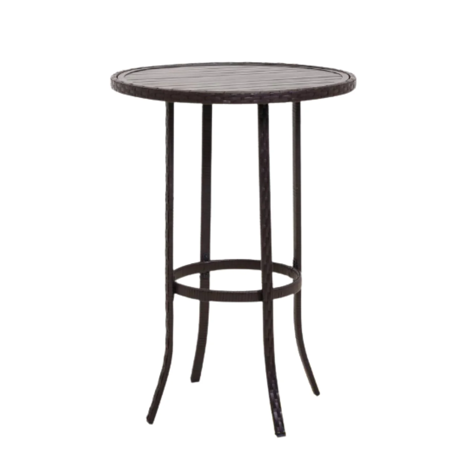 Outdoor Rattan Wicker Bar Set with Round Table - Image 9
