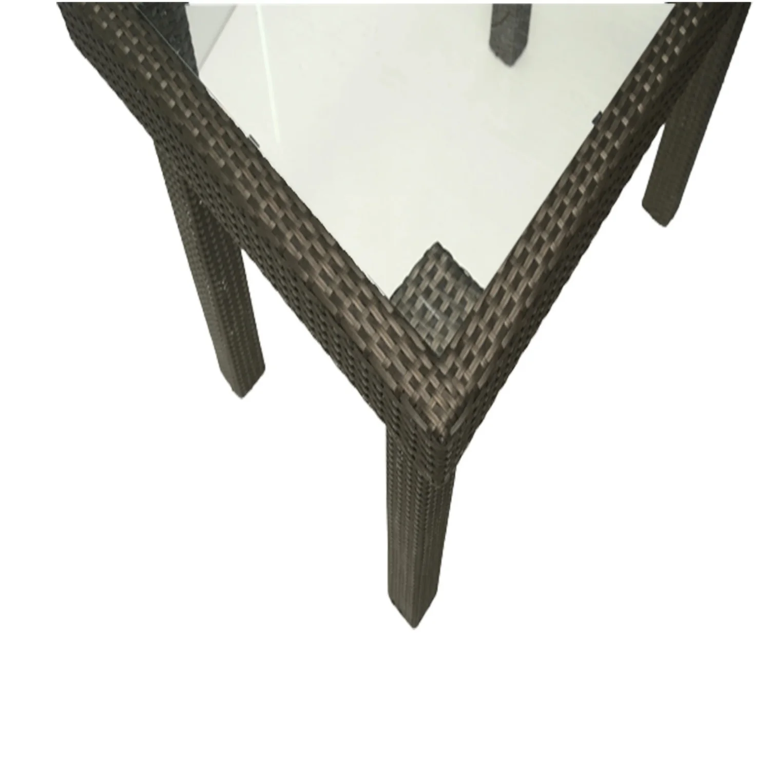 Outdoor Rattan Wicker Bar Glass Top Table - Image 3