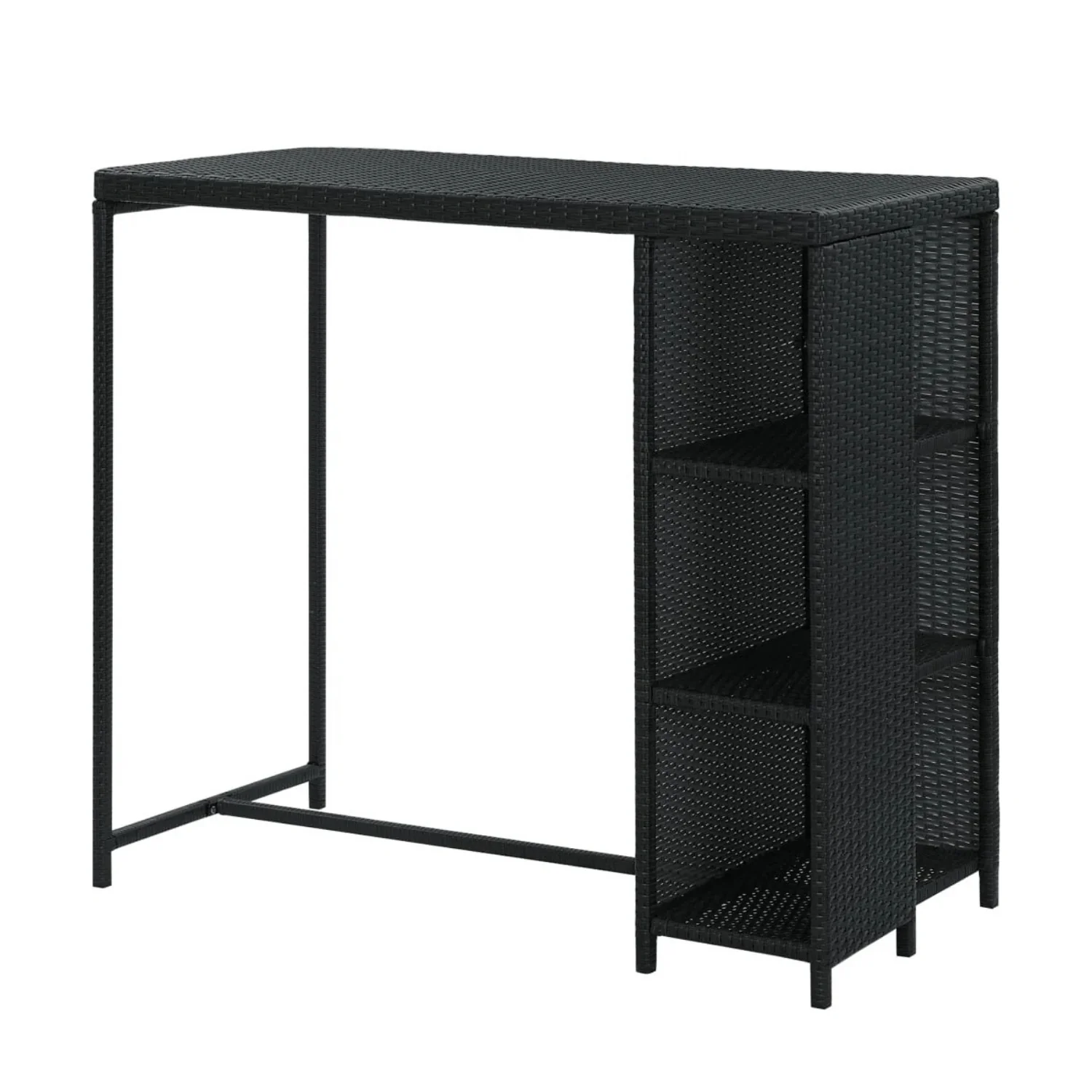 Outdoor Rattan Wicker Bar Table with High-Top Design - Image 6