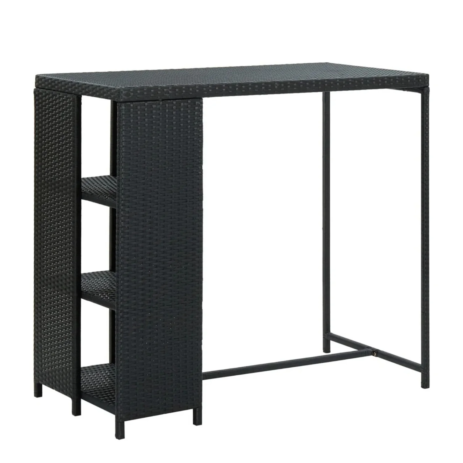 Outdoor Rattan Wicker Bar Table with High-Top Design - Image 7