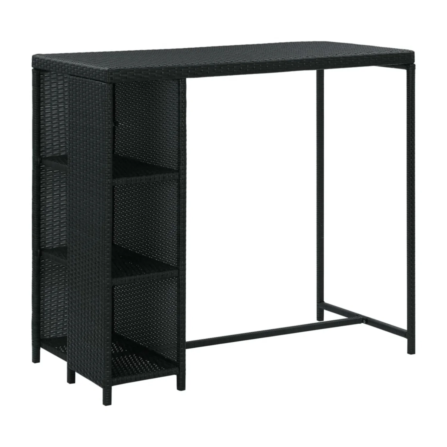 Outdoor Rattan Wicker Bar Table with High-Top Design - Image 9