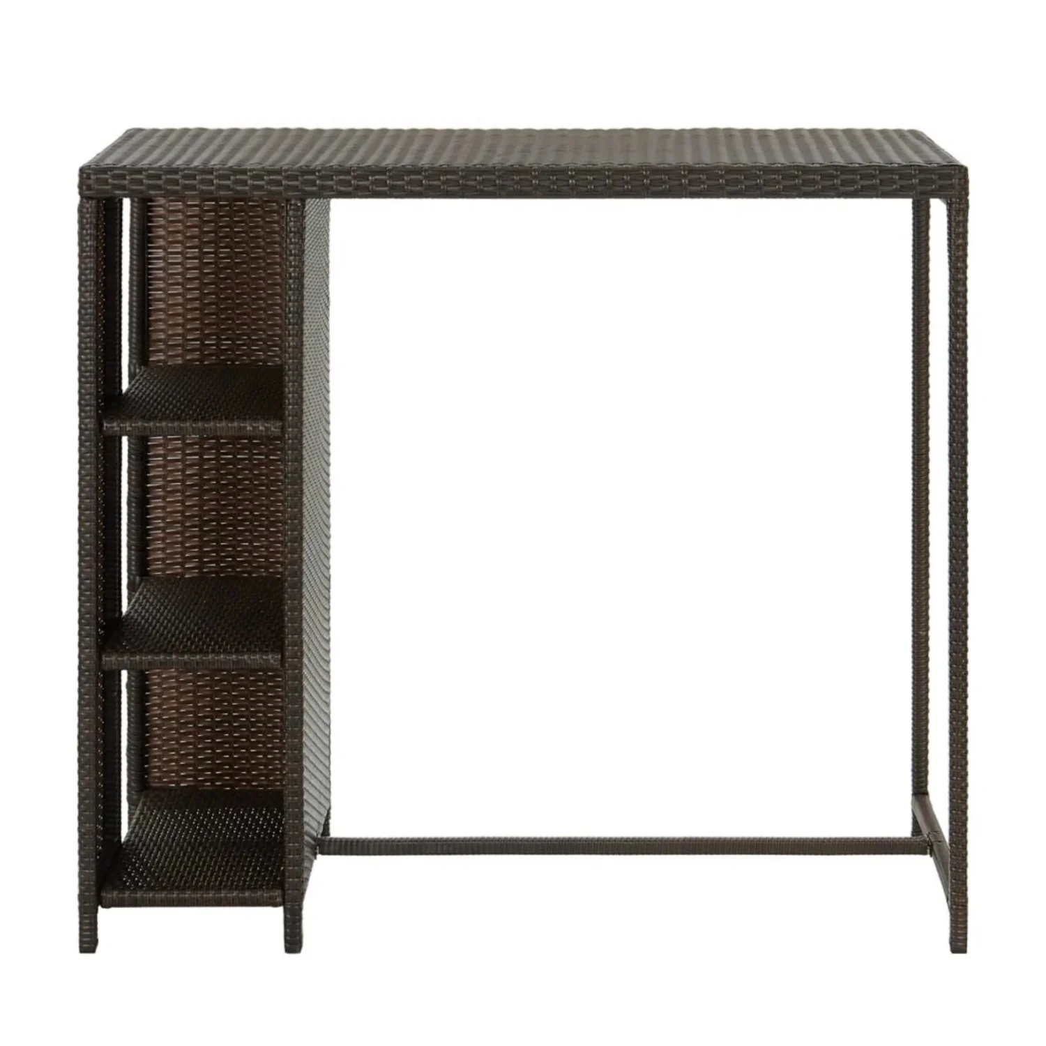 Outdoor Rattan Wicker Bar Table with High-Top Design - Image 4
