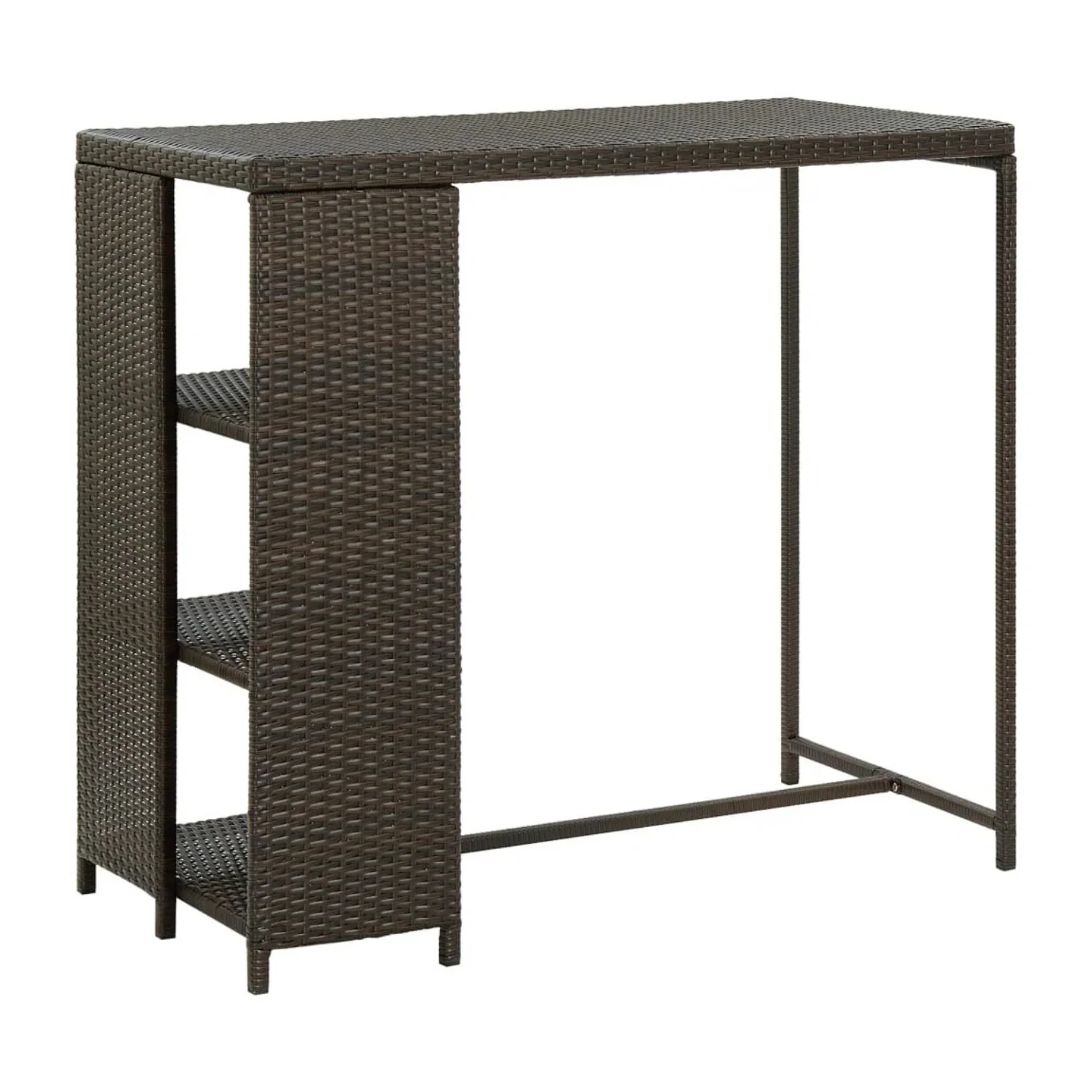 Outdoor Rattan Wicker Bar Table with High-Top Design - Image 7