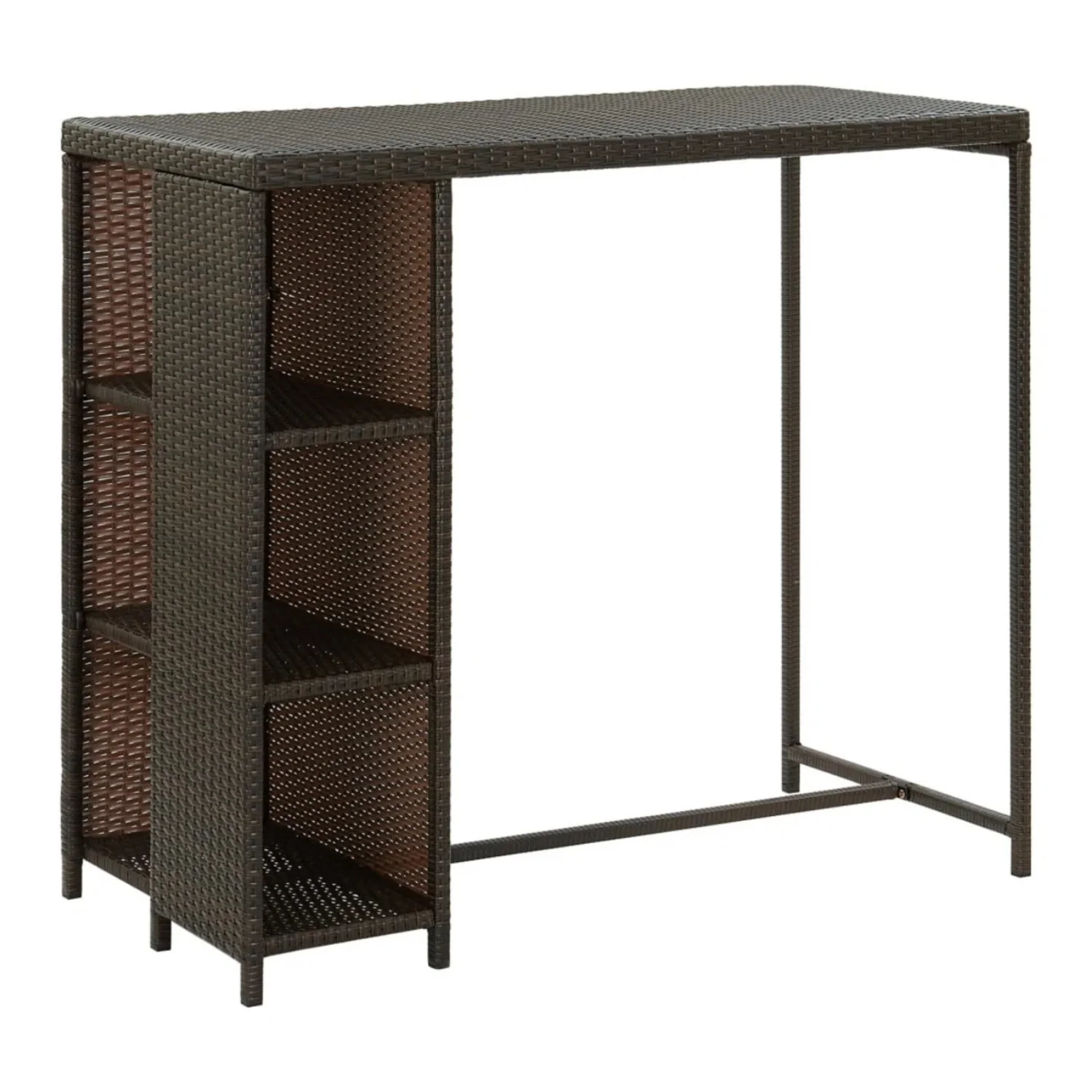 Outdoor Rattan Wicker Bar Table with High-Top Design - Image 9