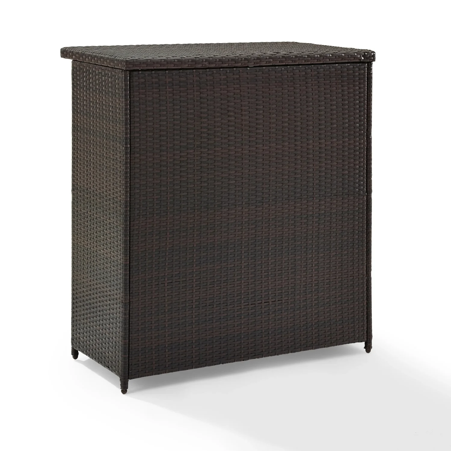 Outdoor Rattan Wicker Bar Table With Storage Selves - Image 6