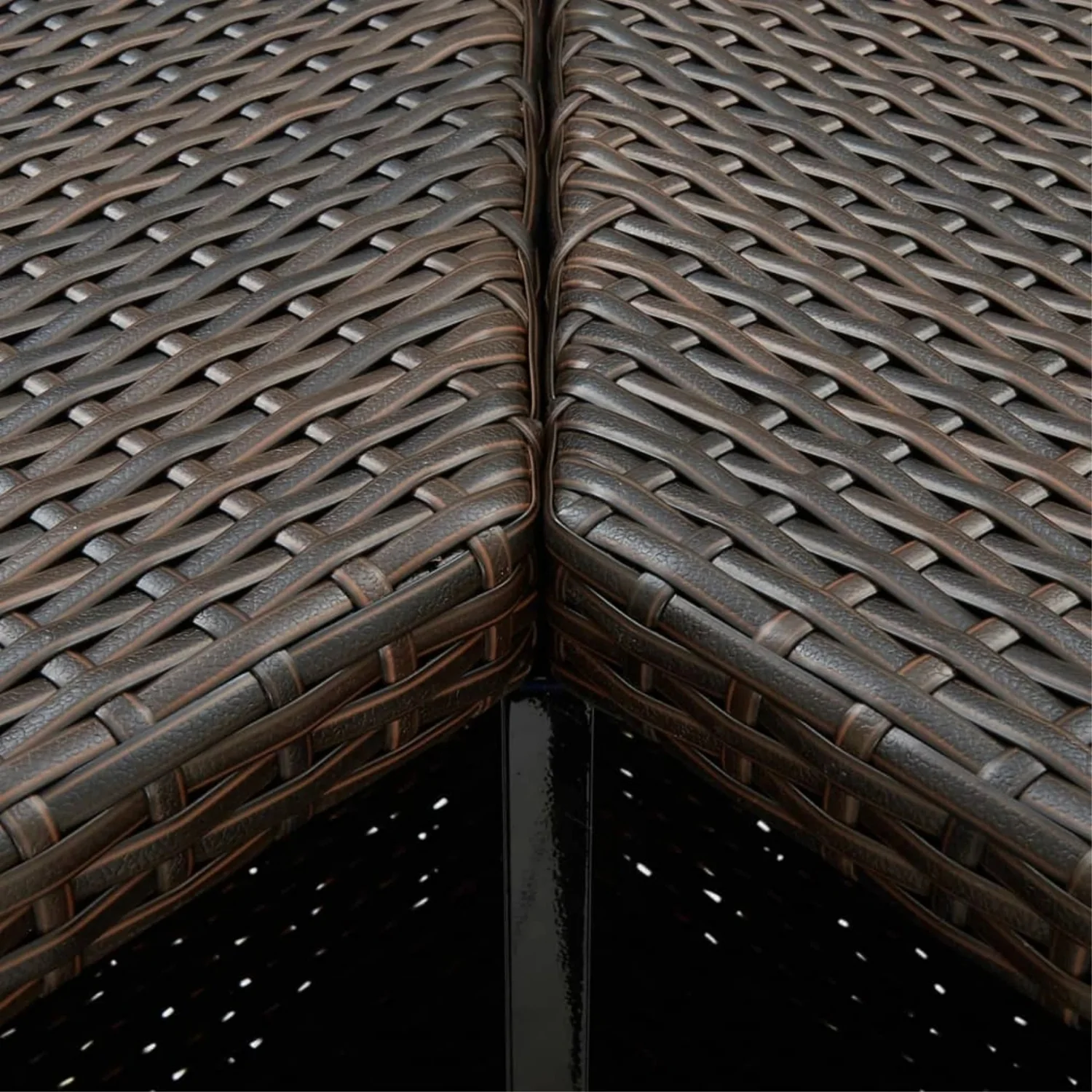 Outdoor Rattan Wicker Bar Table With Storage Selves - Image 3
