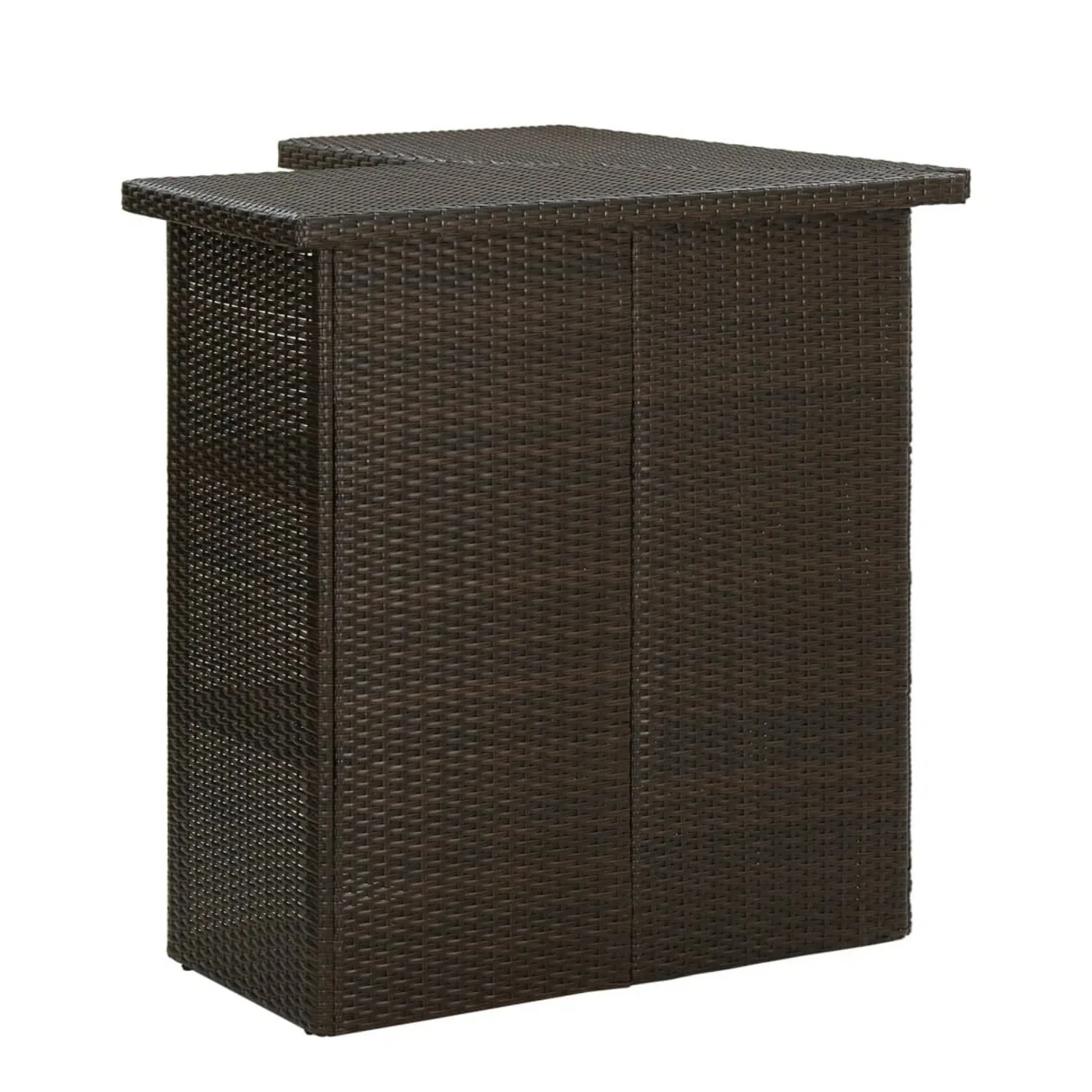 Outdoor Rattan Wicker Bar Table With Storage Selves - Image 7