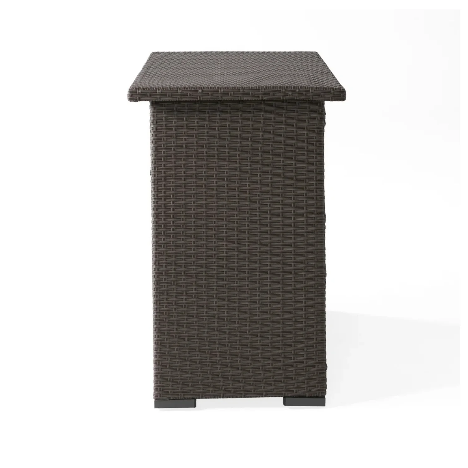 Outdoor Rattan Wicker Bar Table With Storage Selves - Image 7