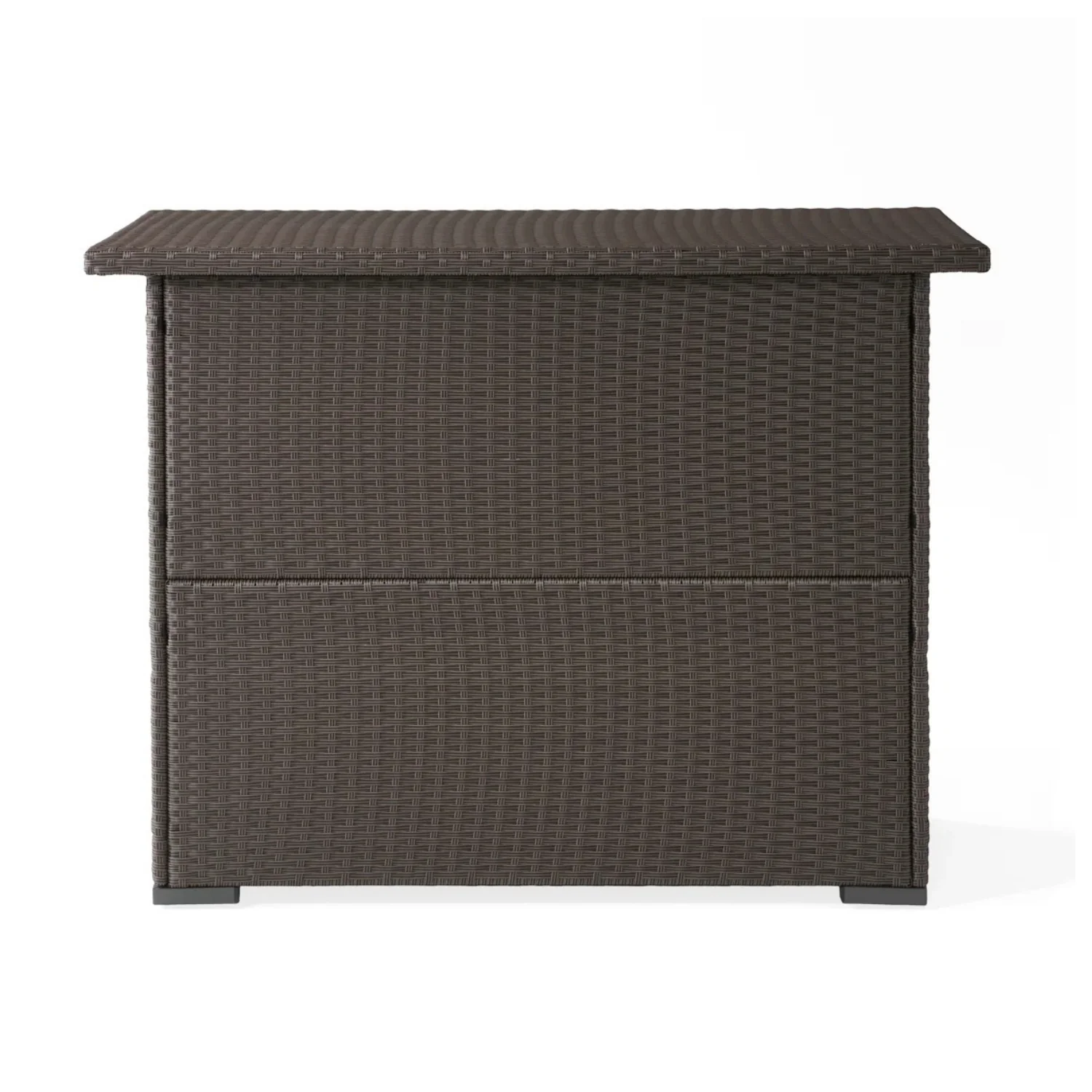 Outdoor Rattan Wicker Bar Table With Storage Selves - Image 9