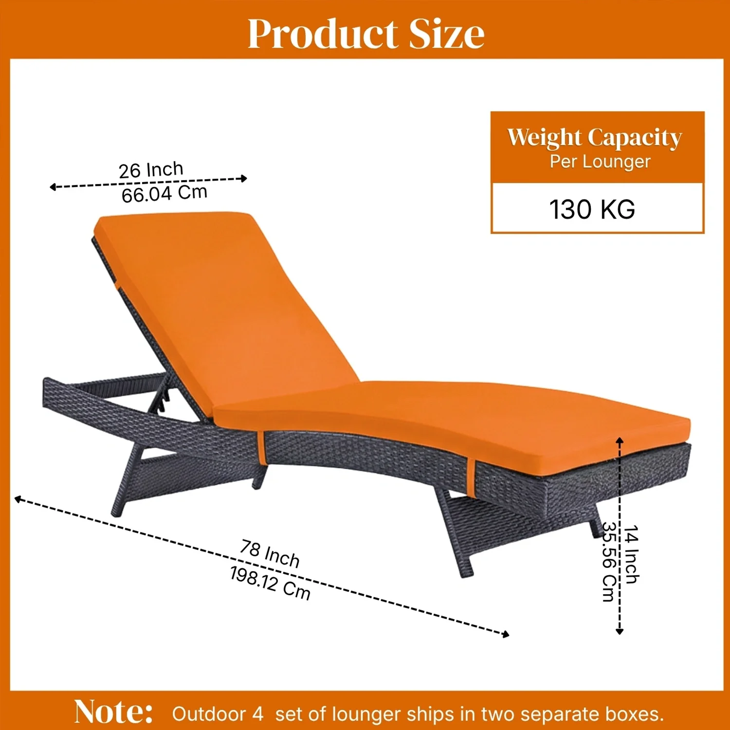 Outdoor Rattan Wicker Chaise Lounger For Poolside - Image 2