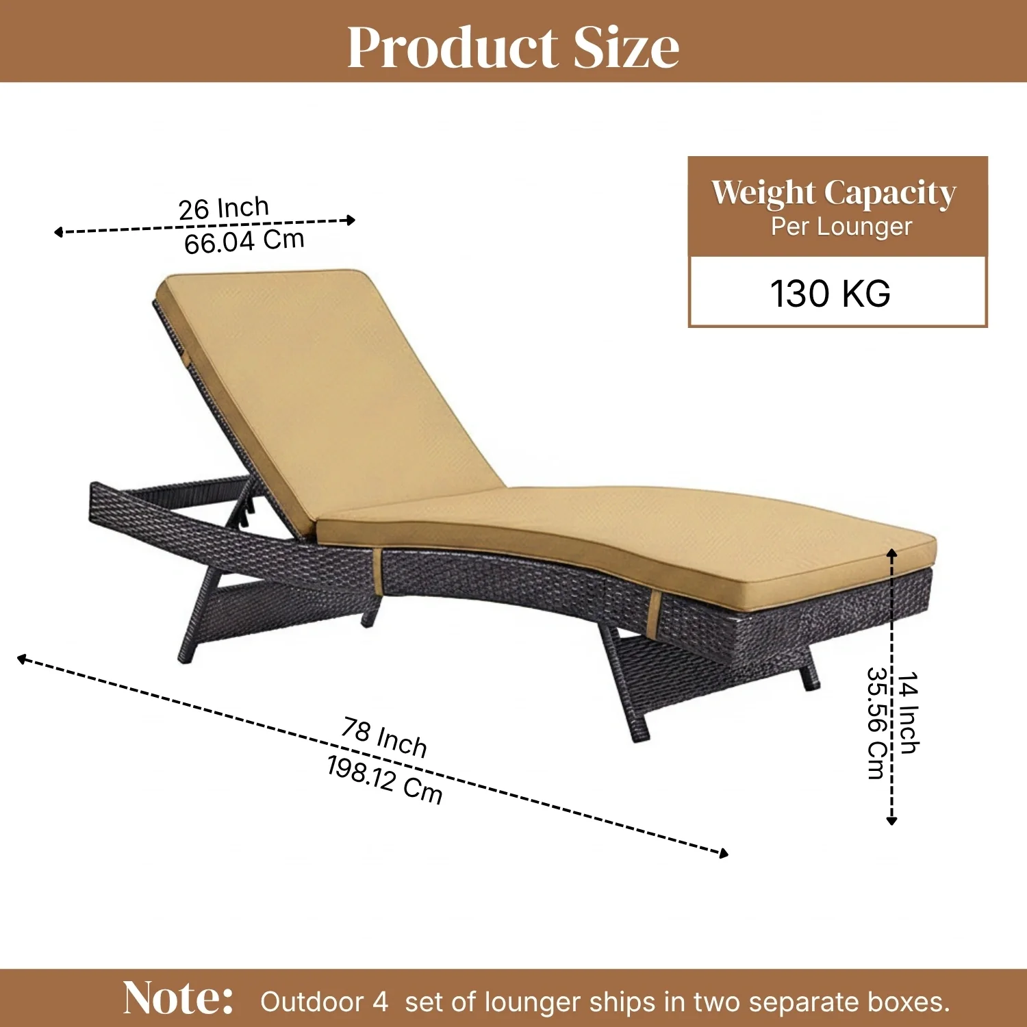 Outdoor Rattan Wicker Chaise Lounger For Poolside - Image 3