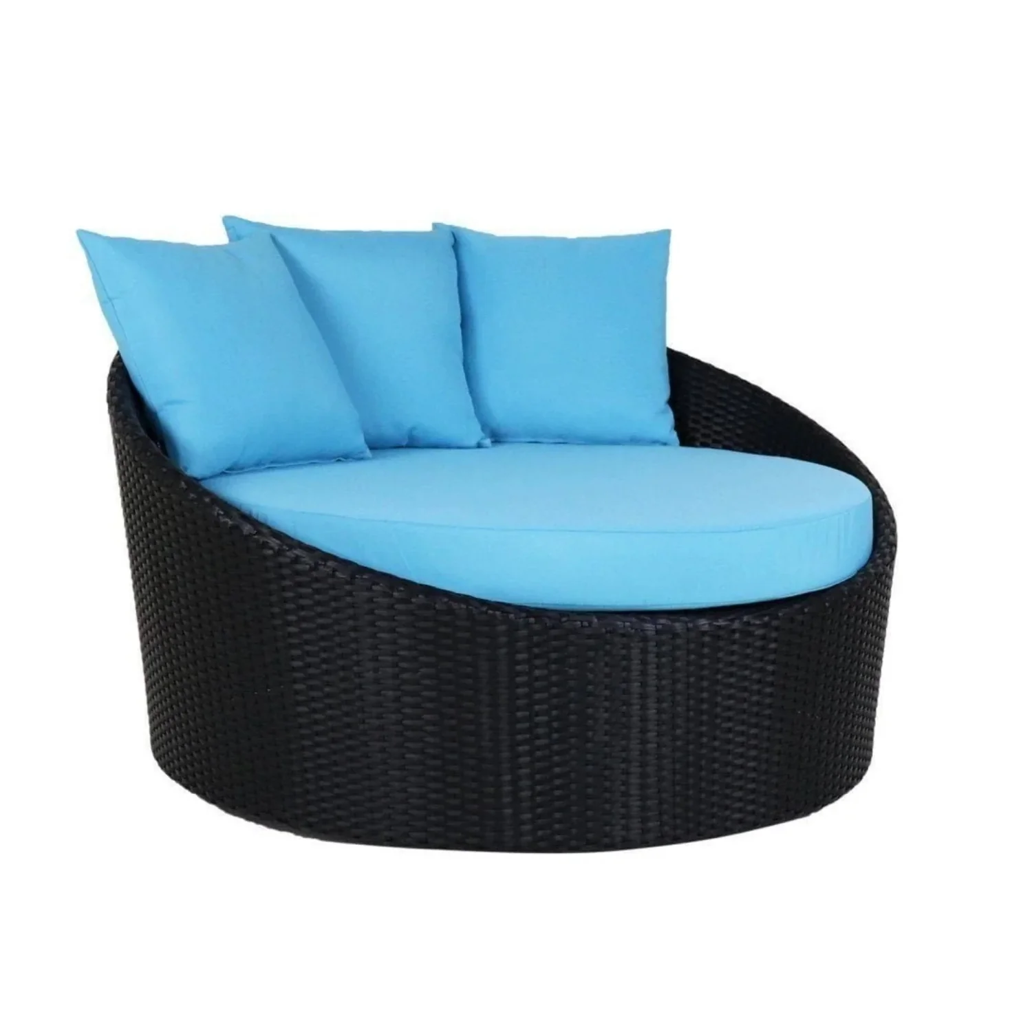 Outdoor Rattan Wicker Daybed with Glass Top Table - Image 7