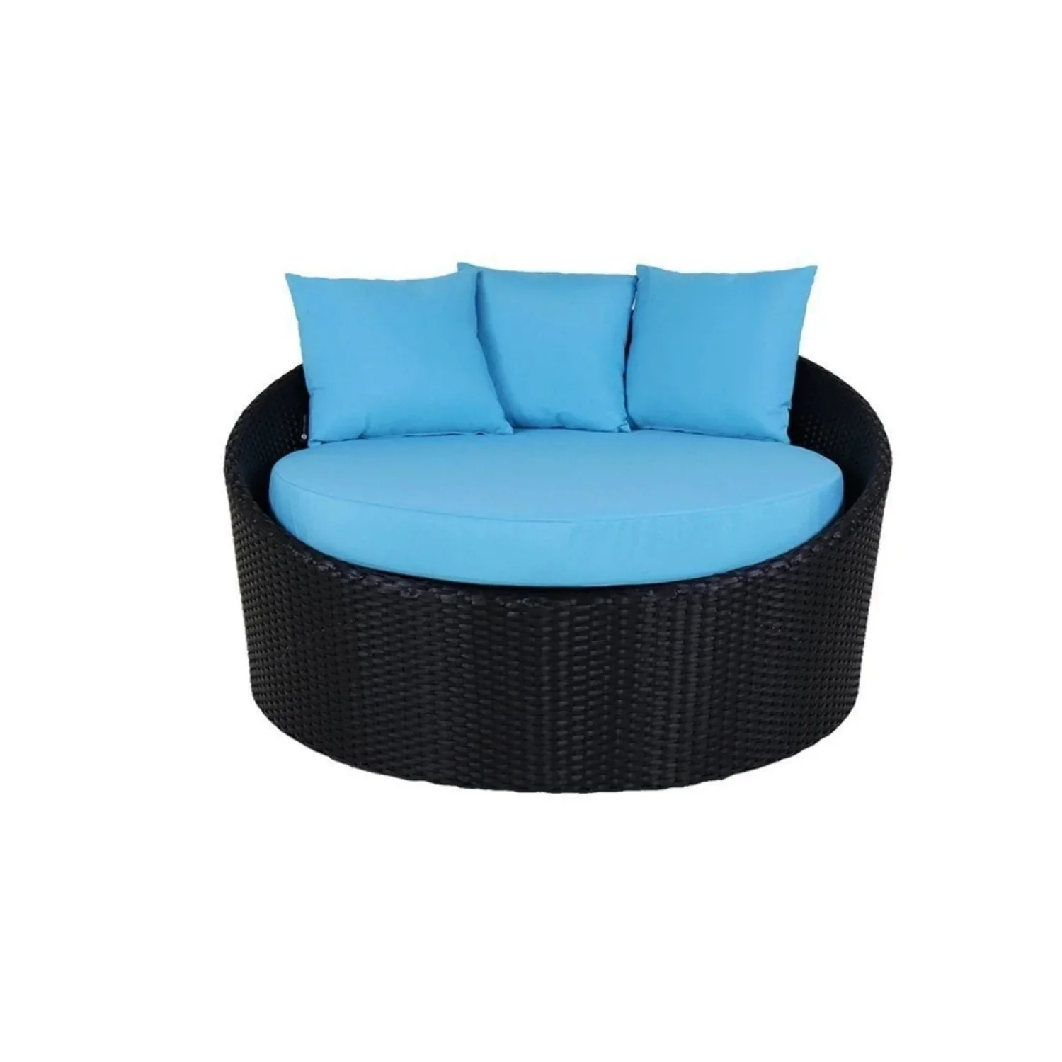 Outdoor Rattan Wicker Daybed with Glass Top Table - Image 8