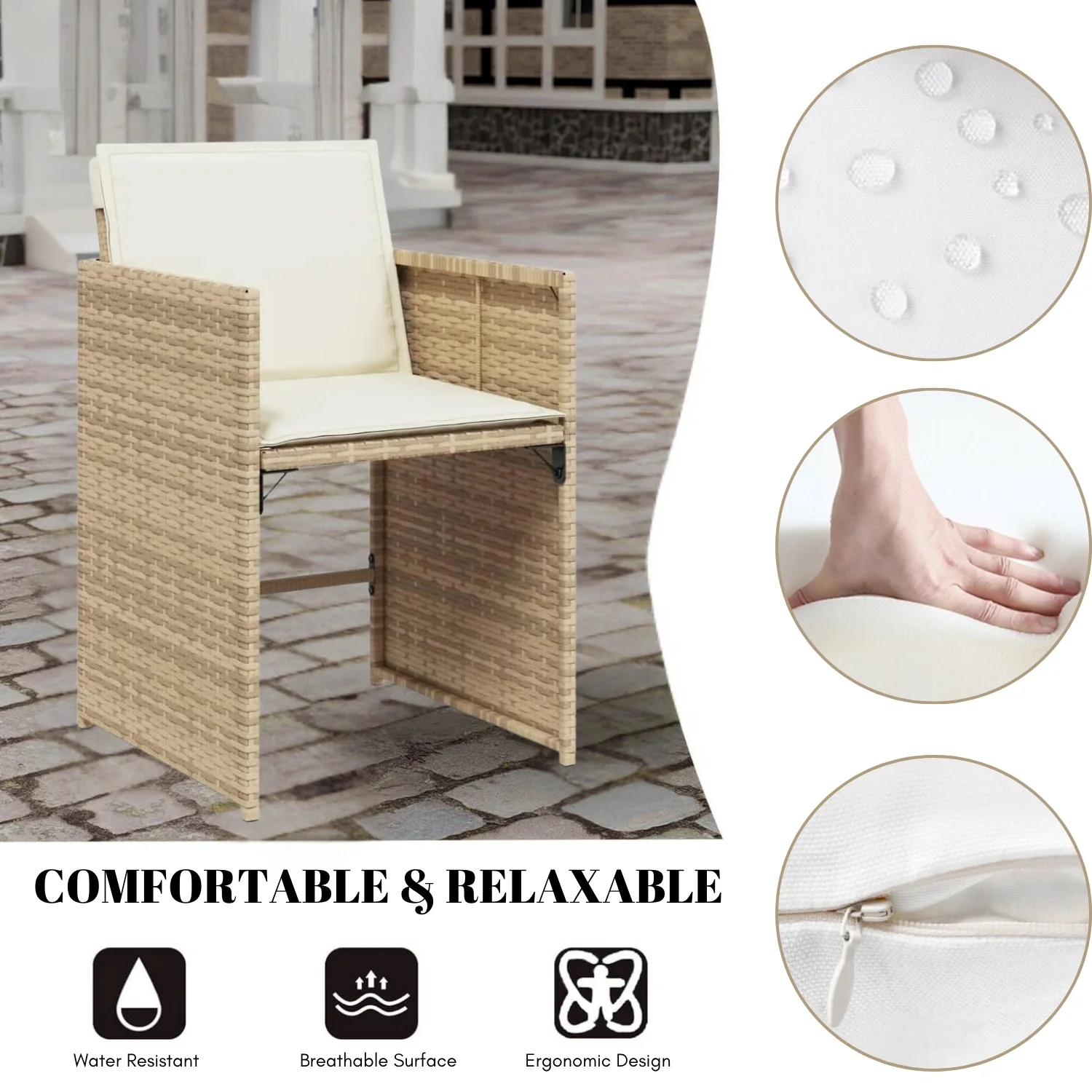 Outdoor Rattan Wicker Dinning Set 9-Piece - Image 6