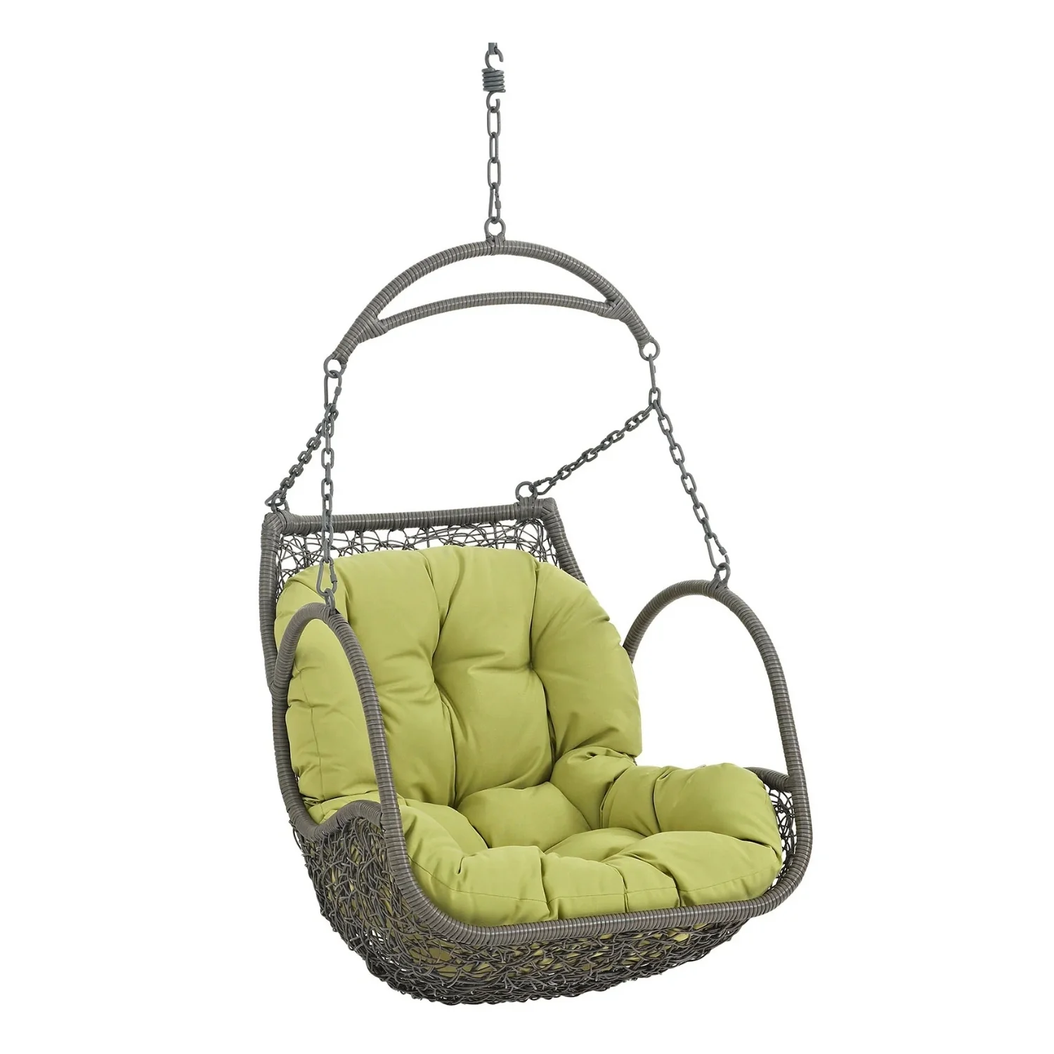 Outdoor Rattan Wicker Hanging Swing Chair with Cushion - Image 7