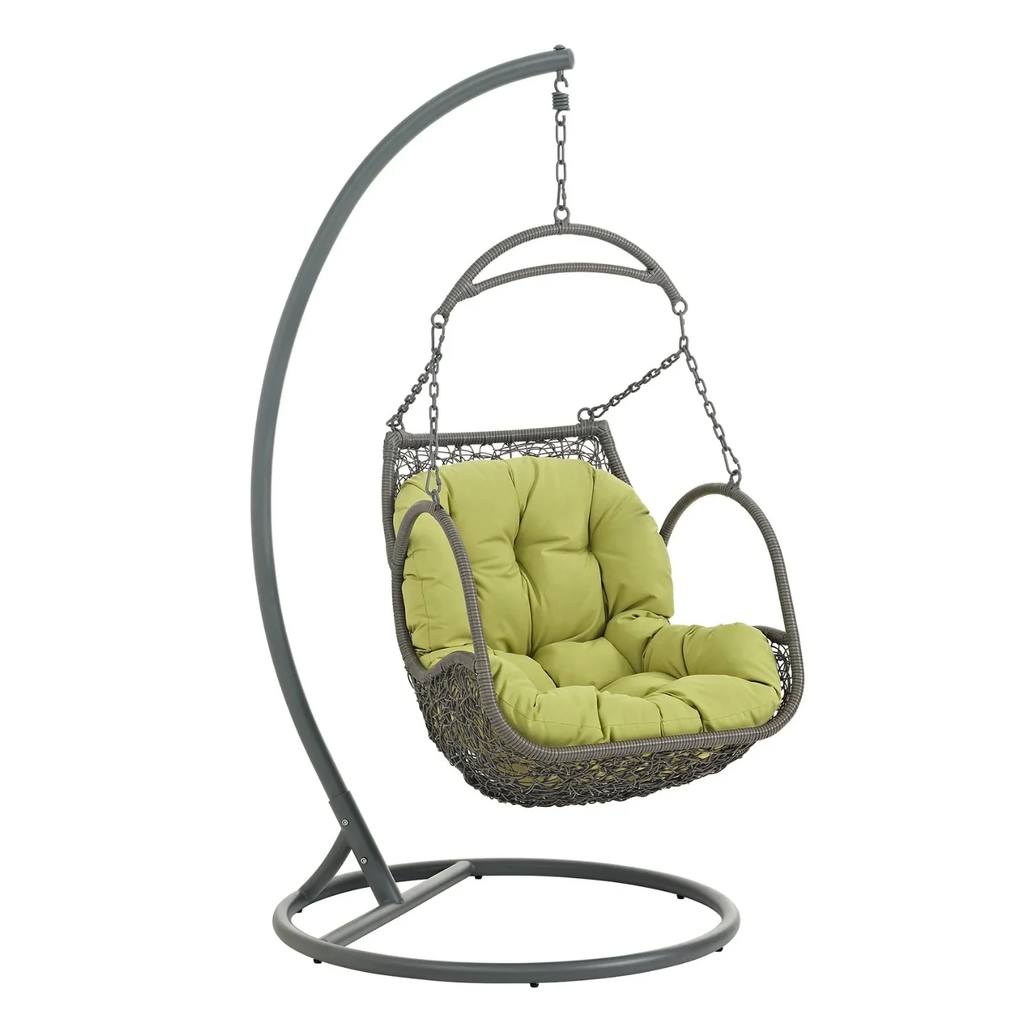Outdoor Rattan Wicker Hanging Swing Chair with Cushion - Image 8