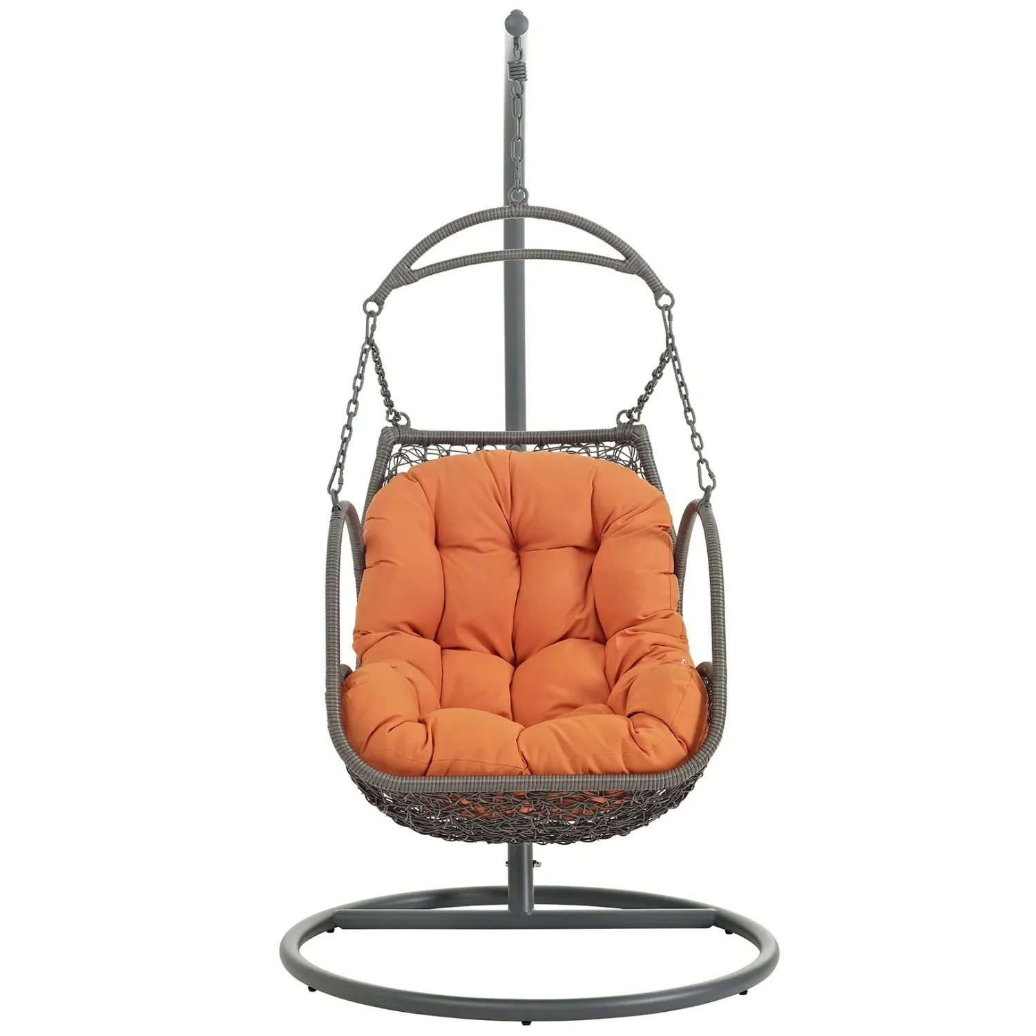 Outdoor Rattan Wicker Hanging Swing Chair with Cushion - Image 3