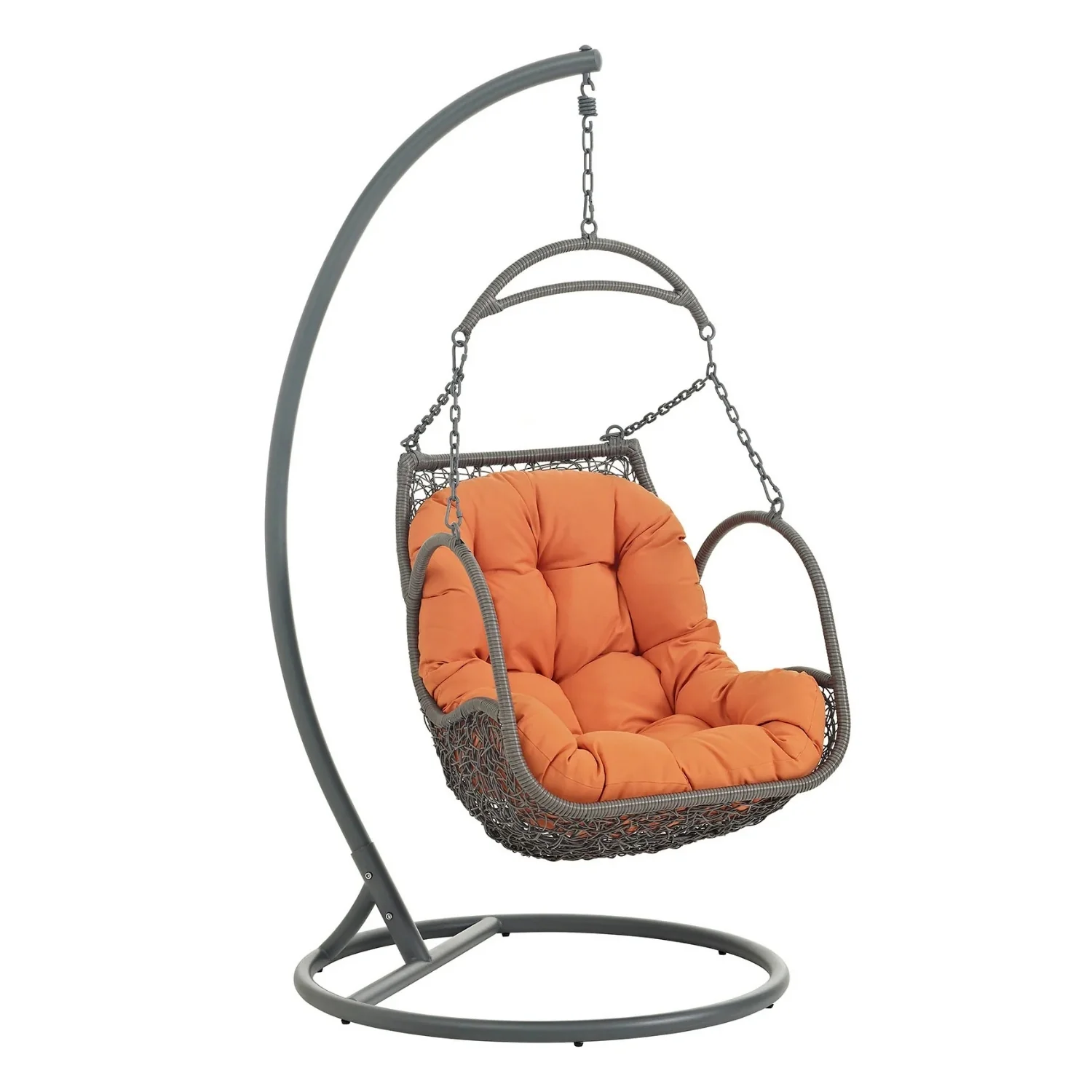 Outdoor Rattan Wicker Hanging Swing Chair with Cushion - Image 9