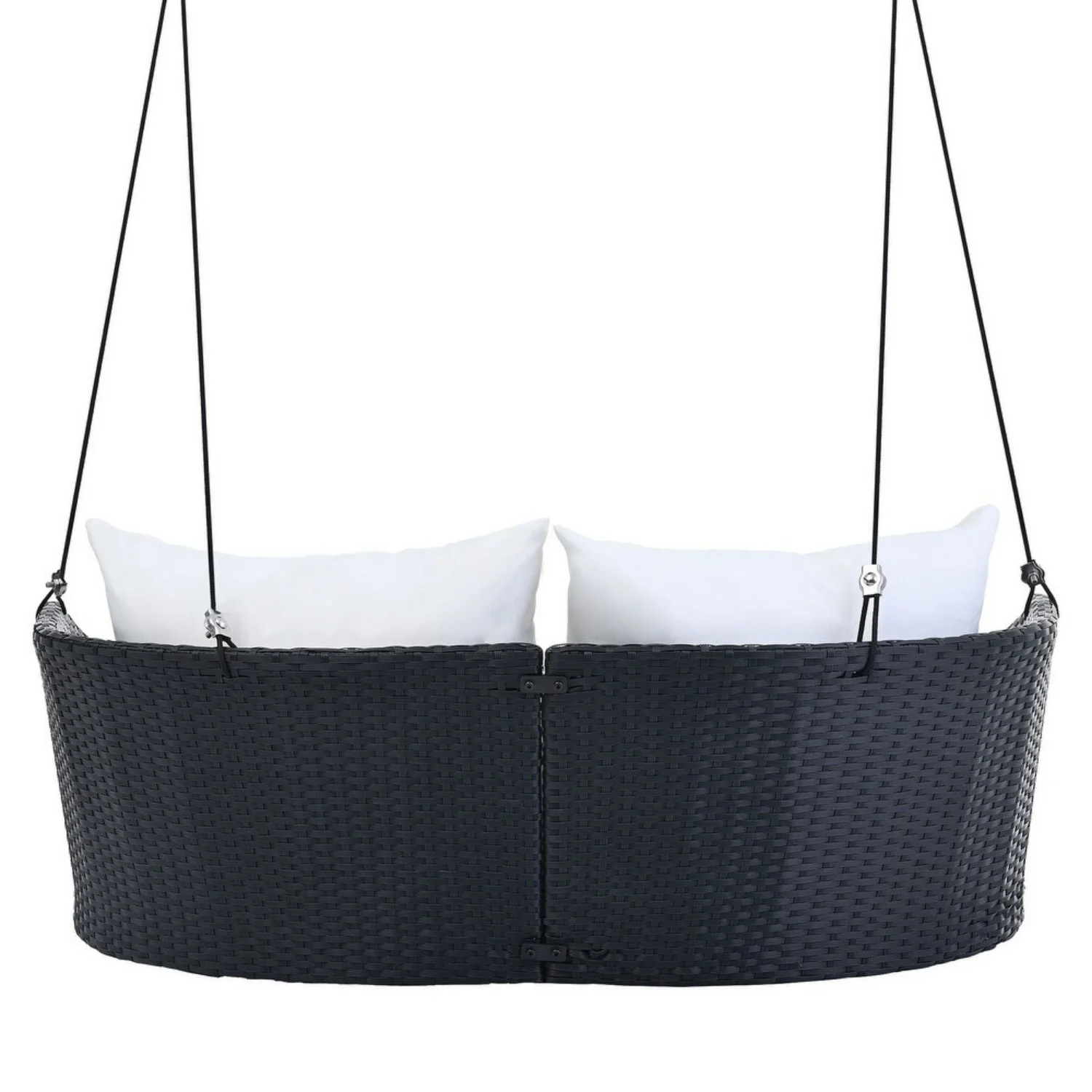 Outdoor Rattan Wicker Hanging Swing Chair with Cushion - Image 4