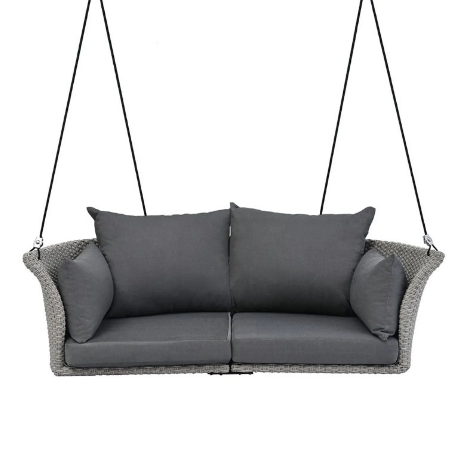 Outdoor Rattan Wicker Hanging Swing Chair with Cushion - Image 10