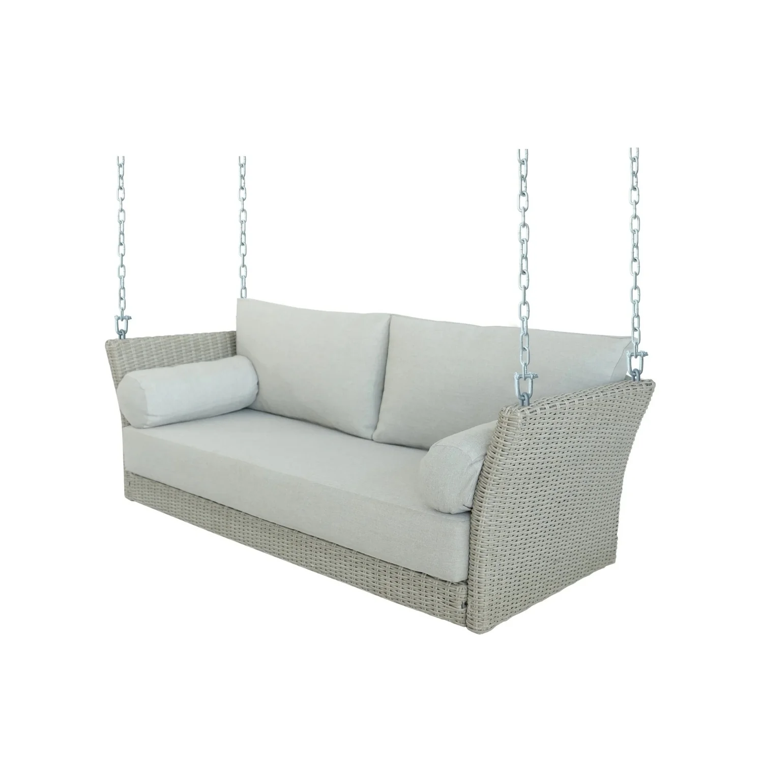 Outdoor Rattan Wicker Hanging Swing Chair with Cushion - Image 8