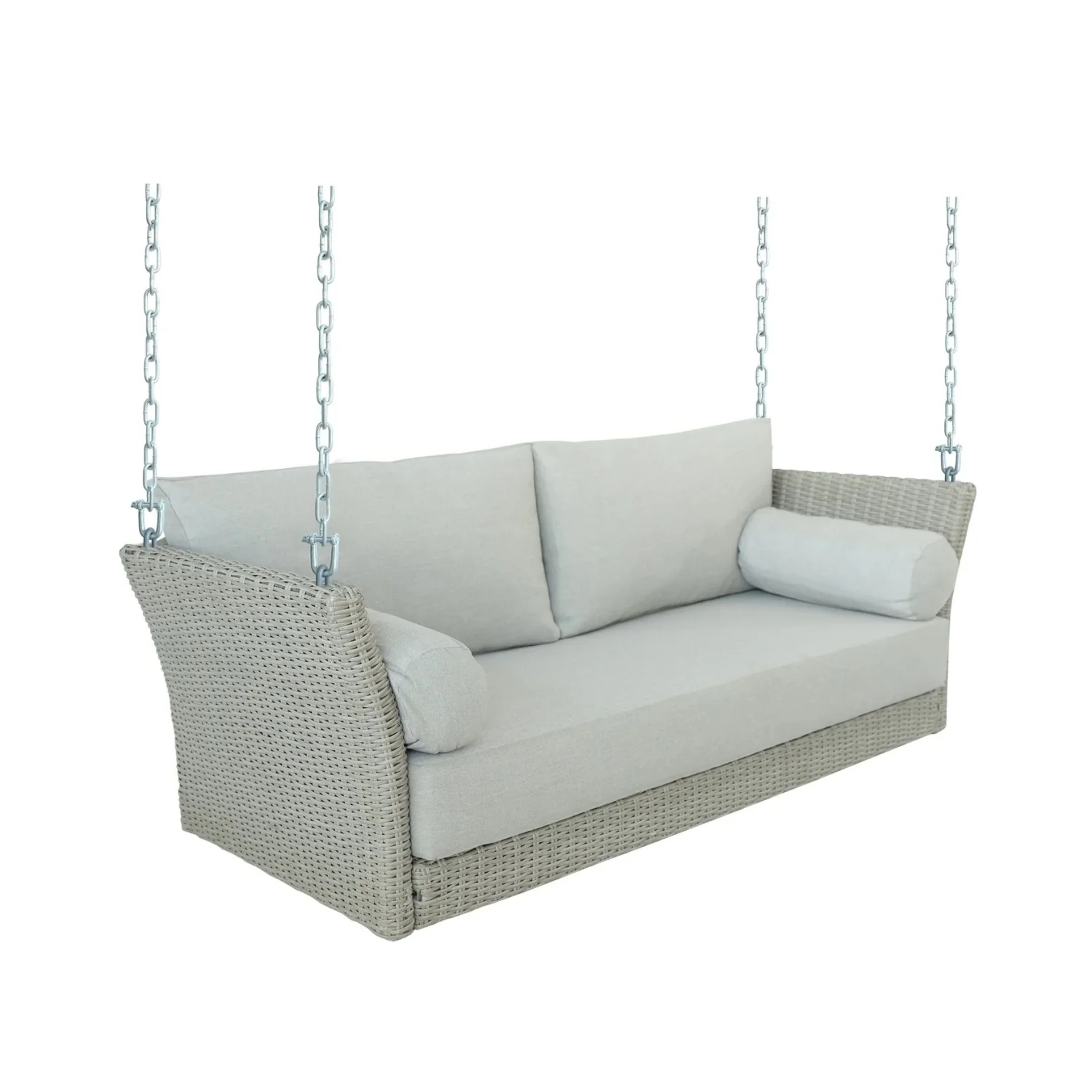 Outdoor Rattan Wicker Hanging Swing Chair with Cushion - Image 9