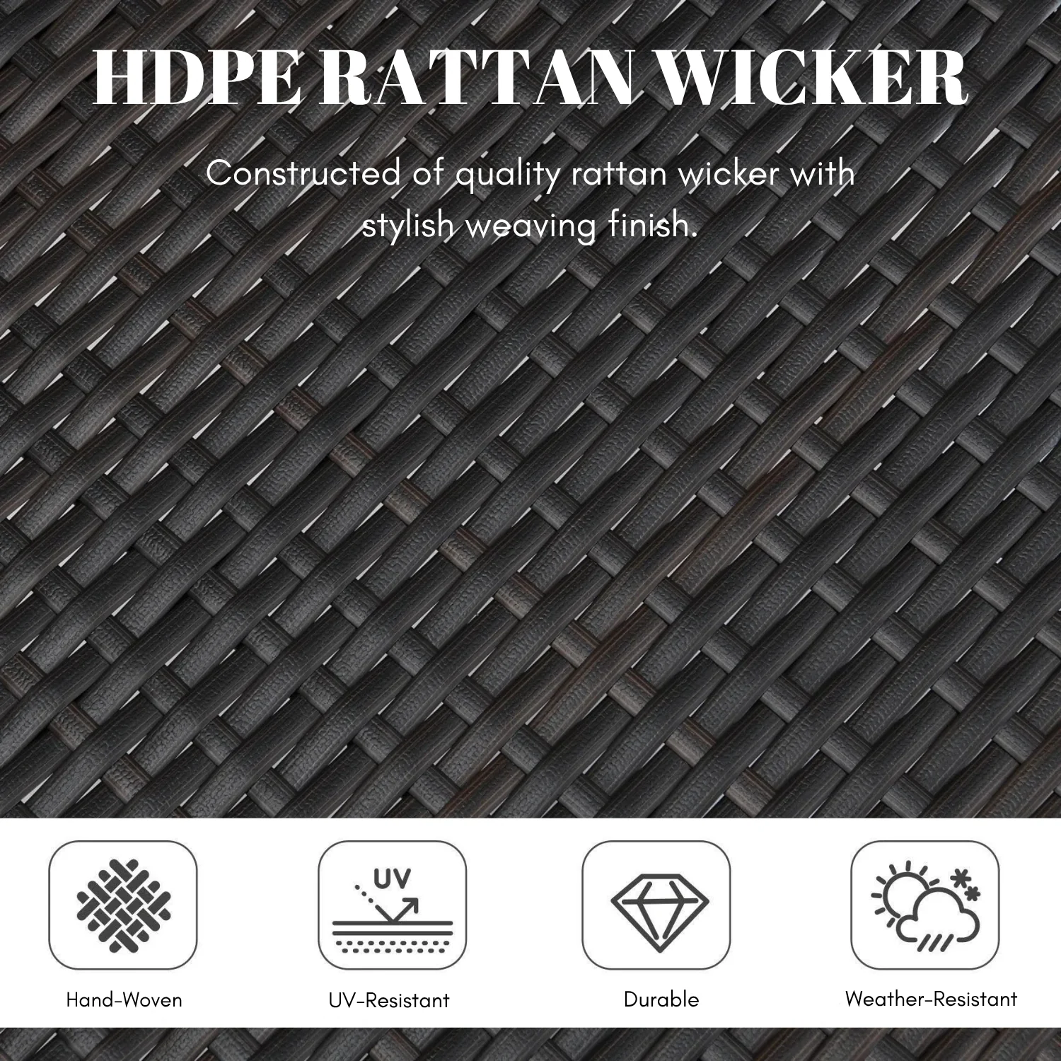 Outdoor Rattan Wicker Patio Dining Chairs - Image 5
