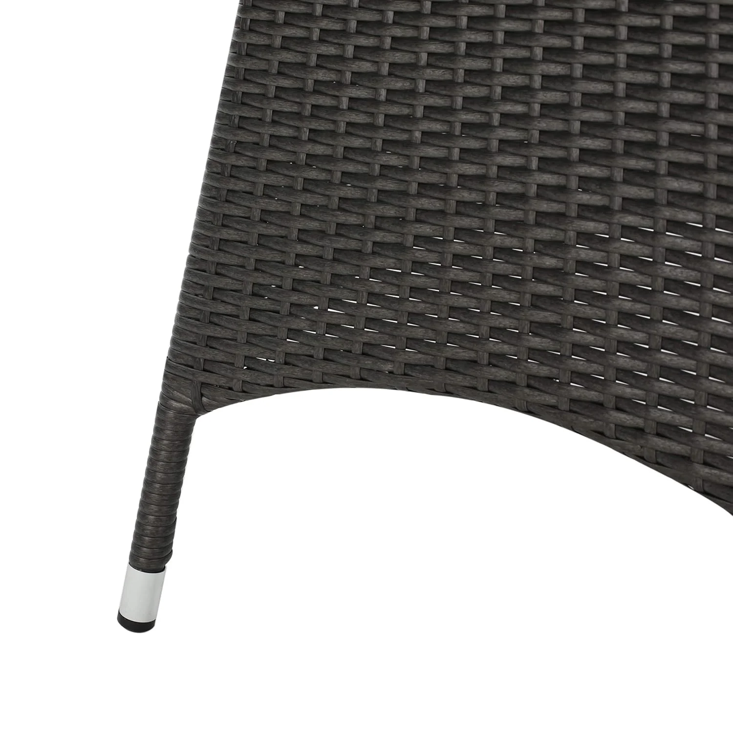 Outdoor Rattan Wicker Round Patio Table (Black) - Image 3