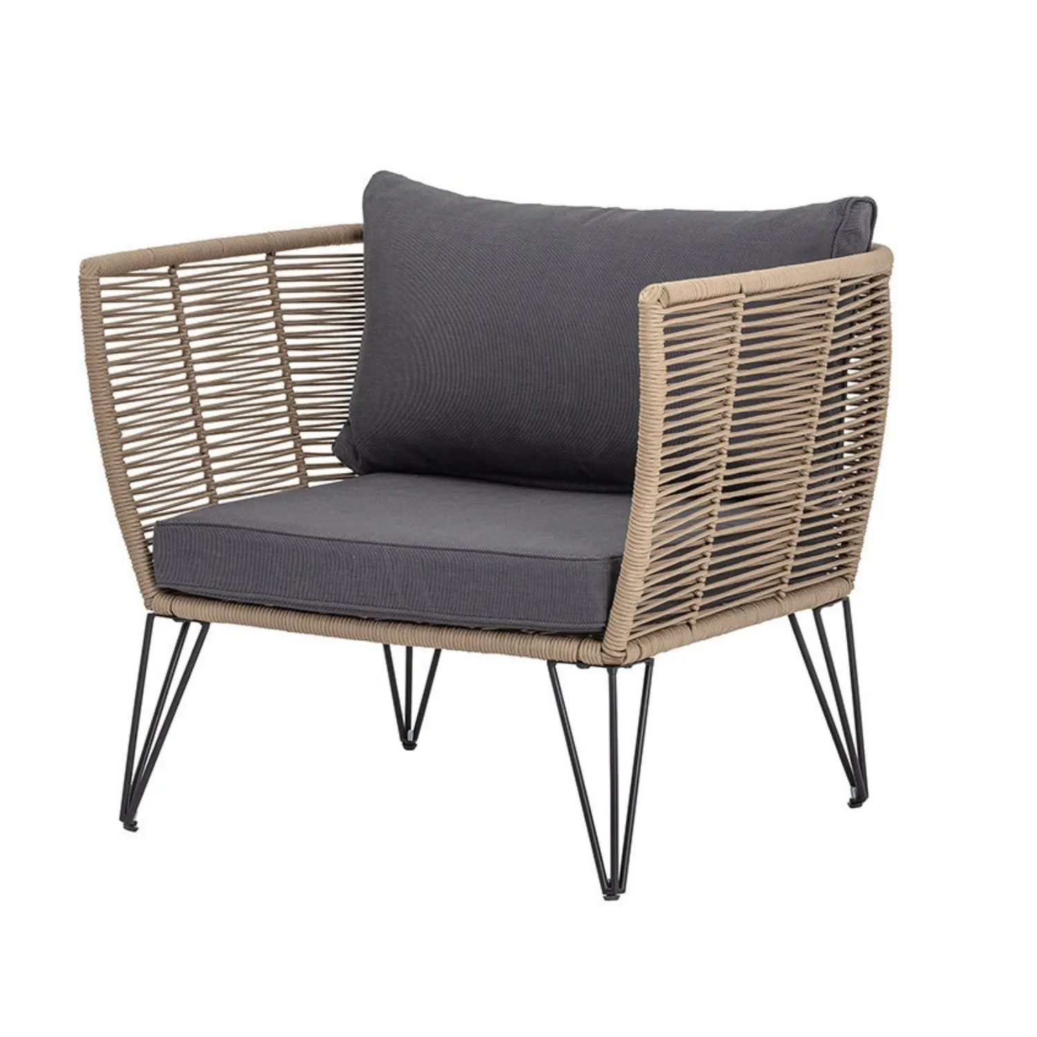 Outdoor Rope 1 Piece Patio Single Seater Sofa - Image 3