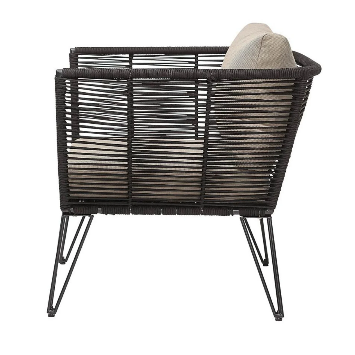 Outdoor Rope 1 Piece Patio Single Seater Sofa - Image 8