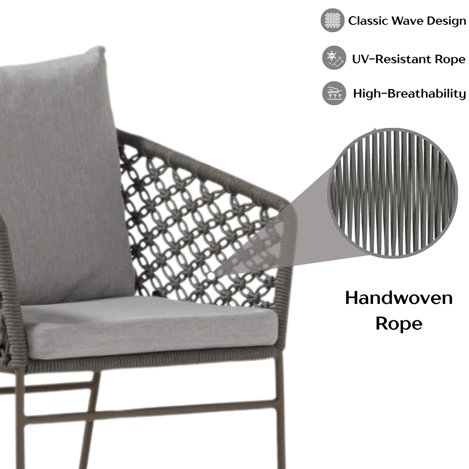 Outdoor Rope 2-Piece Patio Chairs - Image 6