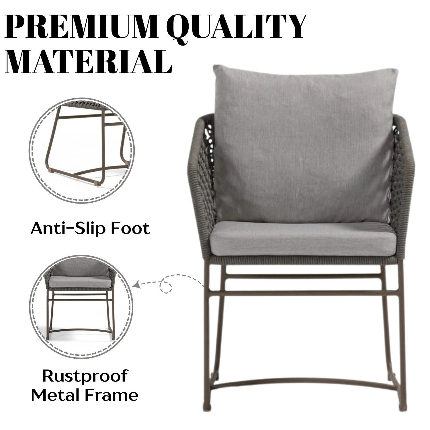 Outdoor Rope 2-Piece Patio Chairs - Image 8