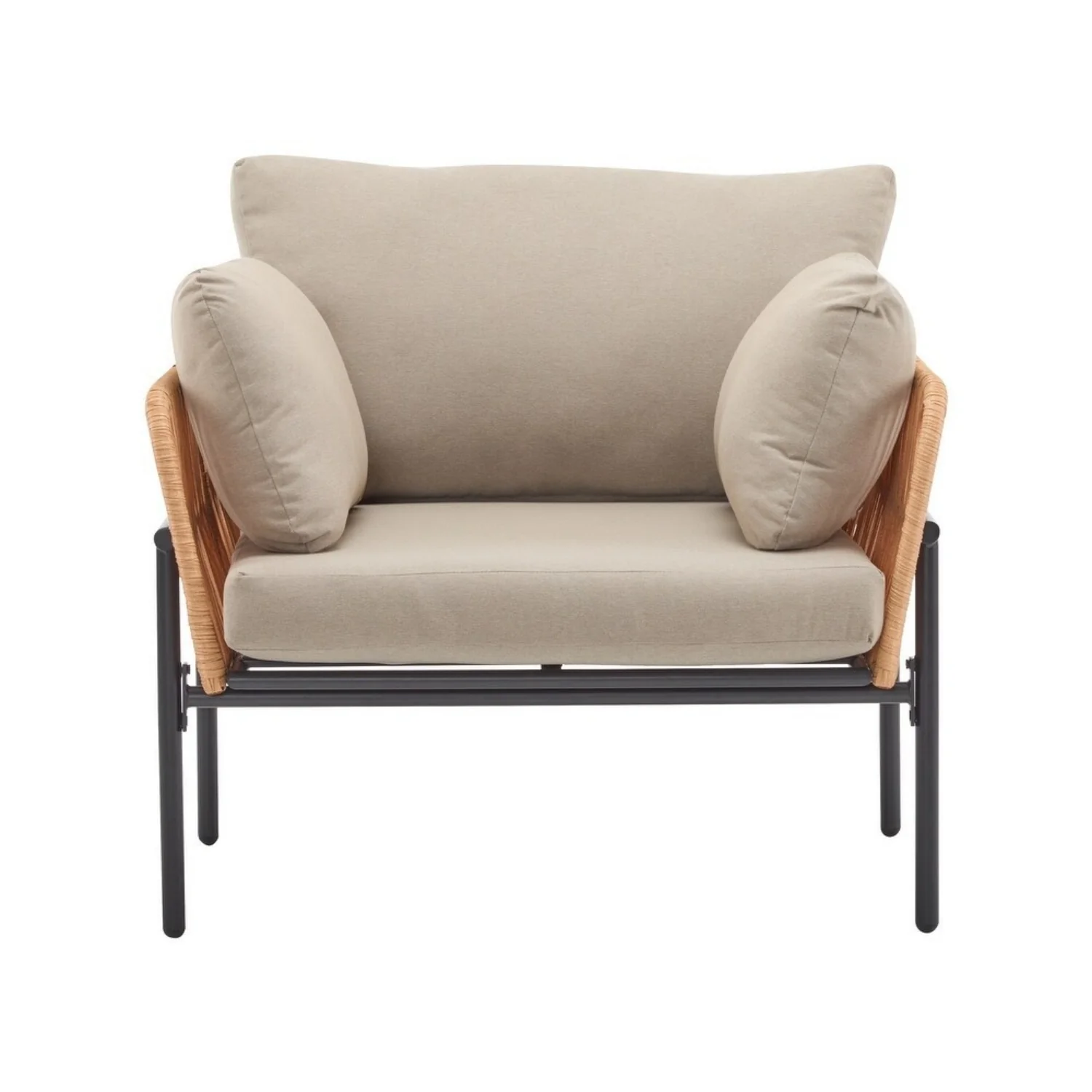 Outdoor Rope 2-Piece Single Seater Sofa (Beige & Cream) - Image 8