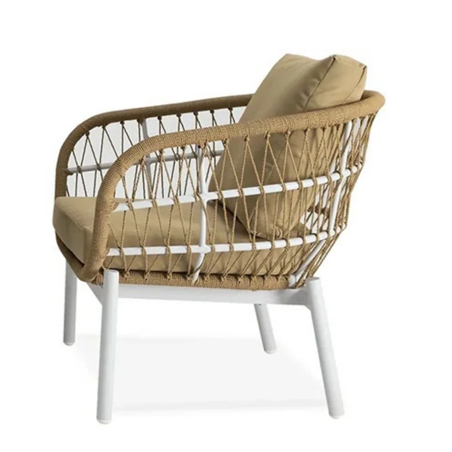 Outdoor Rope 3-Piece Patio Set (Beige & Dark Cream) - Image 10