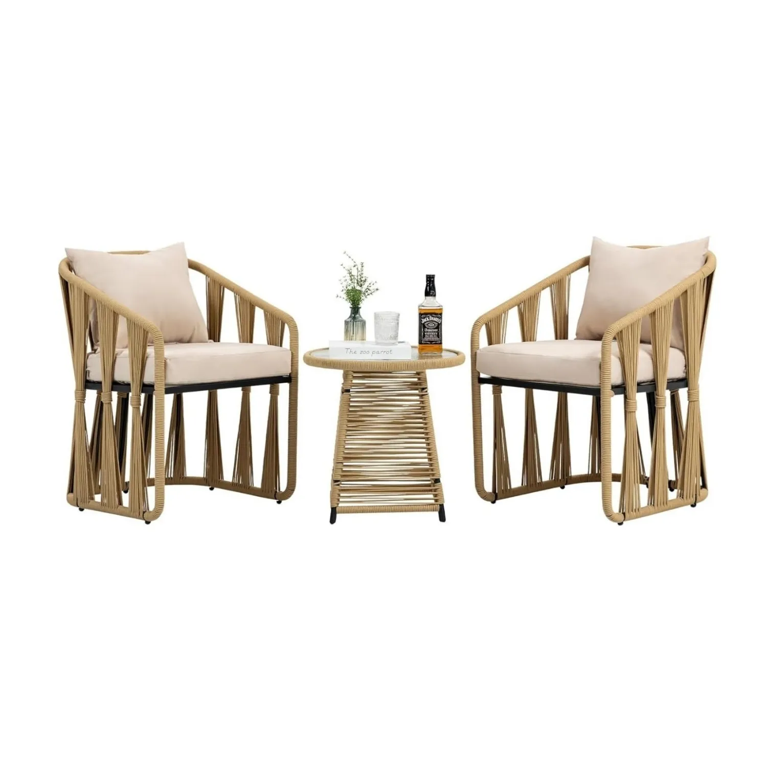 Outdoor Rope 3-Piece Patio Set - Image 3