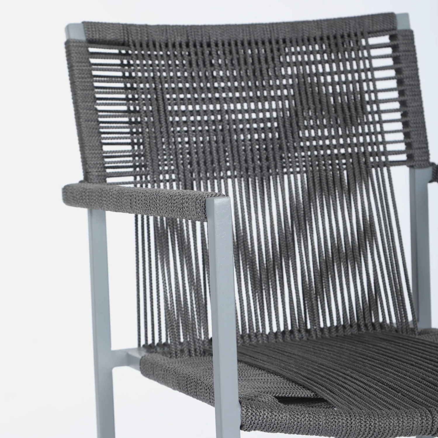 Outdoor Rope 3-Piece Patio Set (Grey) - Image 8