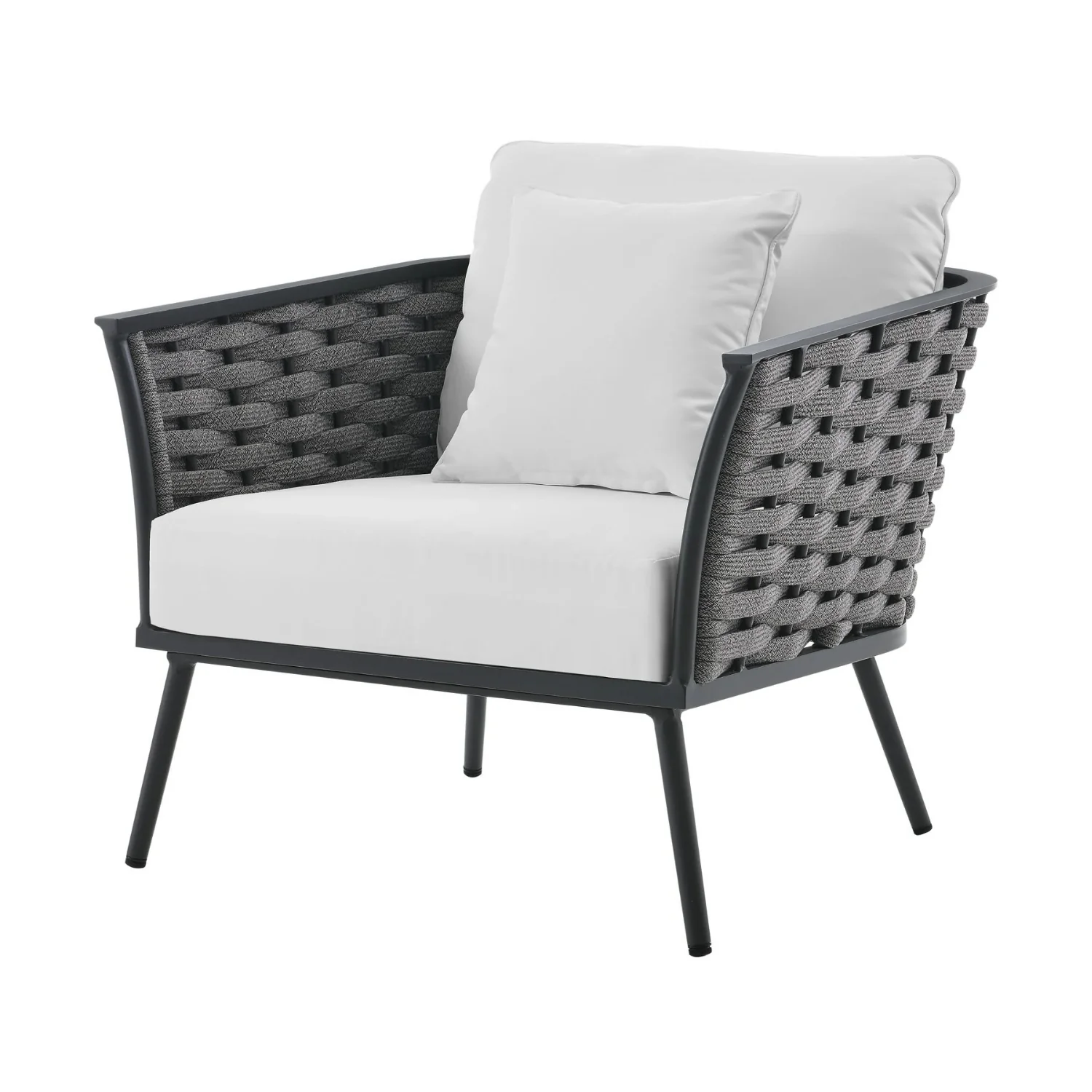 Outdoor Rope 3-Piece Patio Set With Wooden Top Table - Image 11