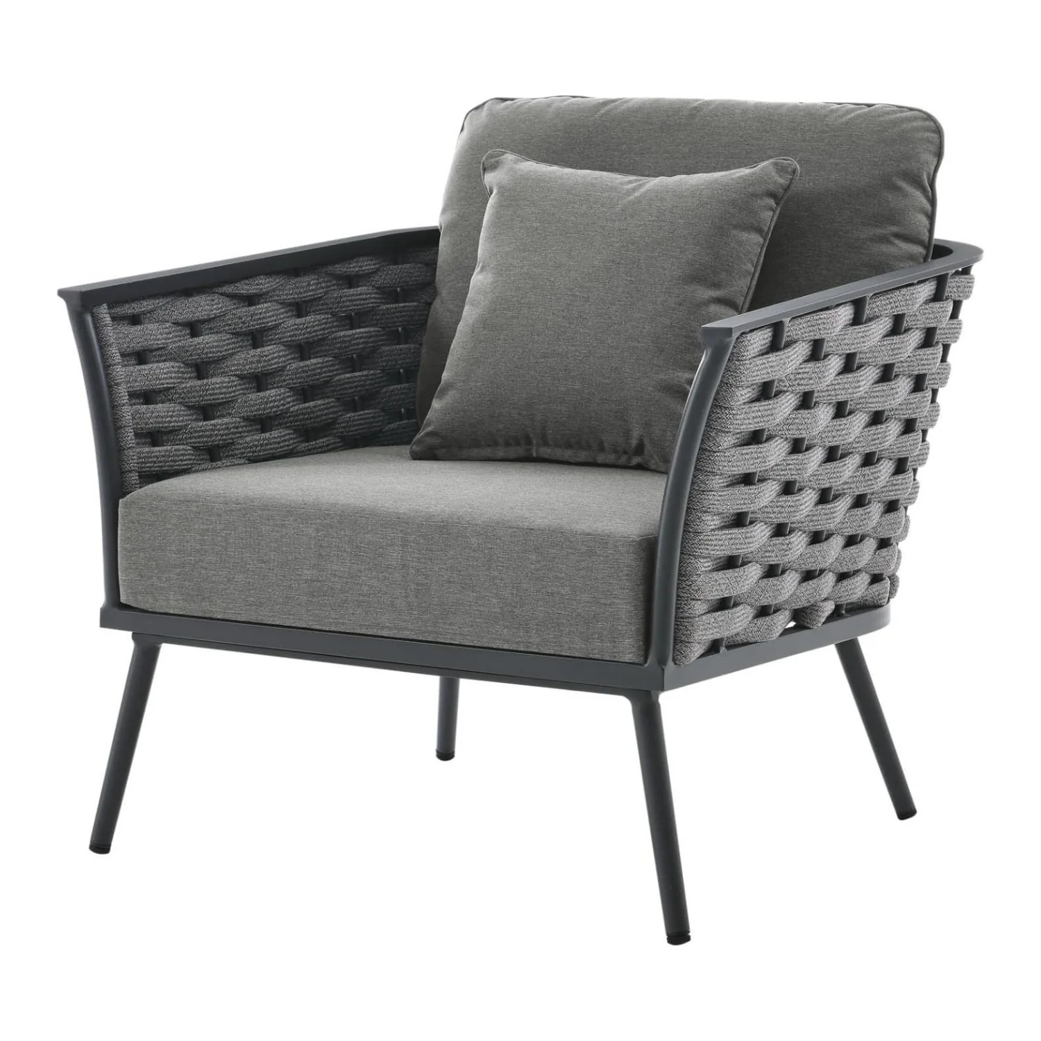 Outdoor Rope 3-Piece Patio Set With Wooden Top Table - Image 11