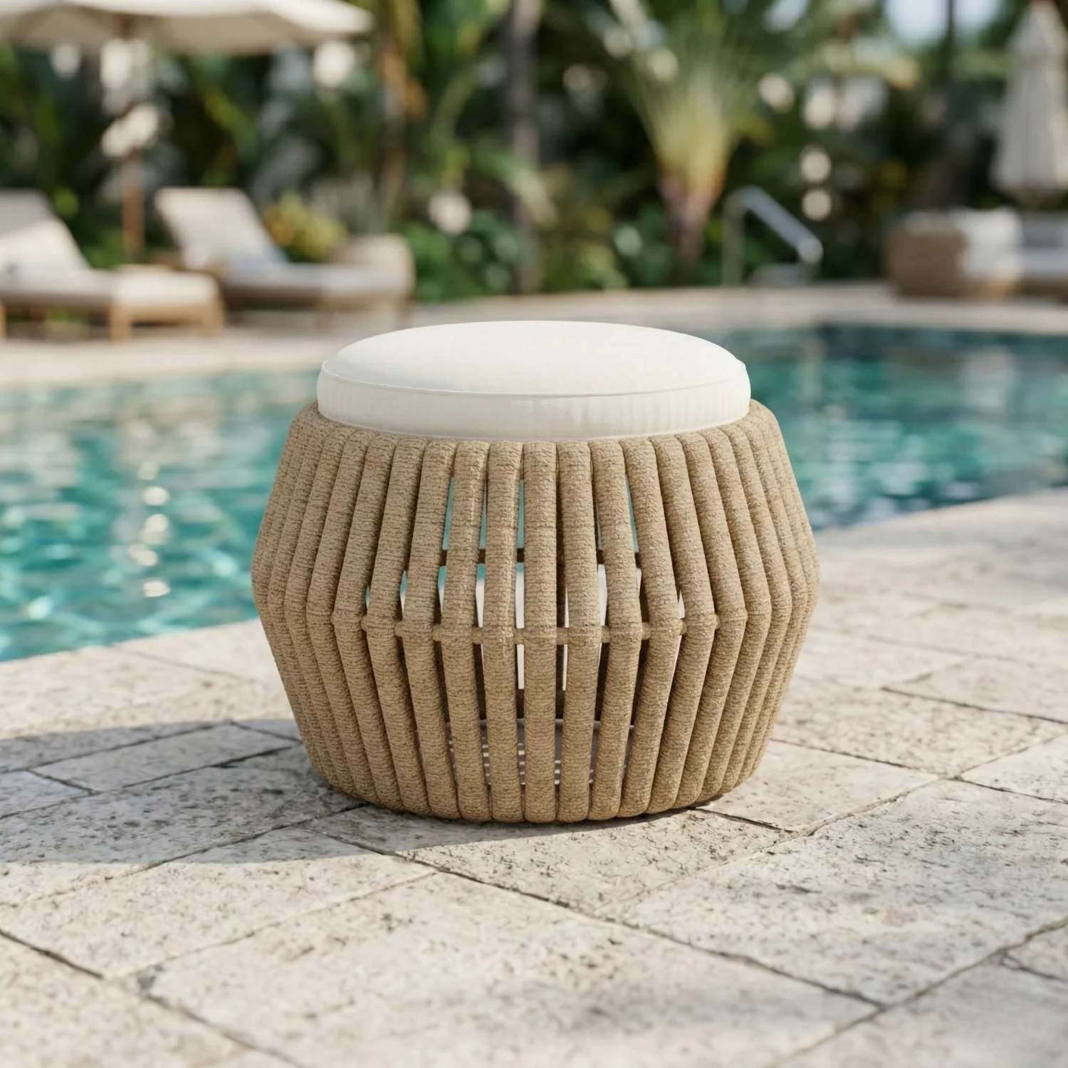 Outdoor Rope 3-Piece Patio Sofa Set (Beige & Off-White) - Image 10