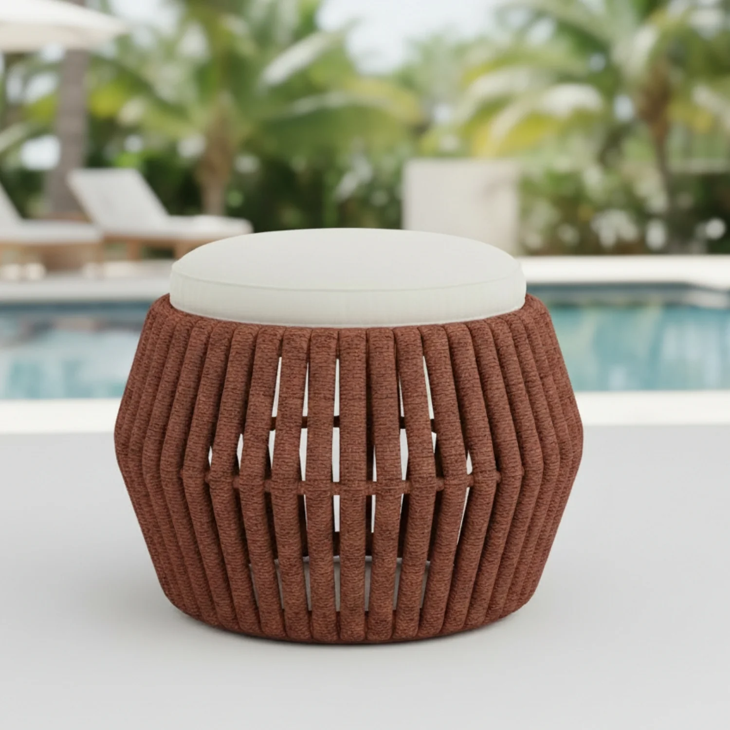 Outdoor Rope 3-Piece Patio Sofa Set (Brown & Off-White) - Image 10