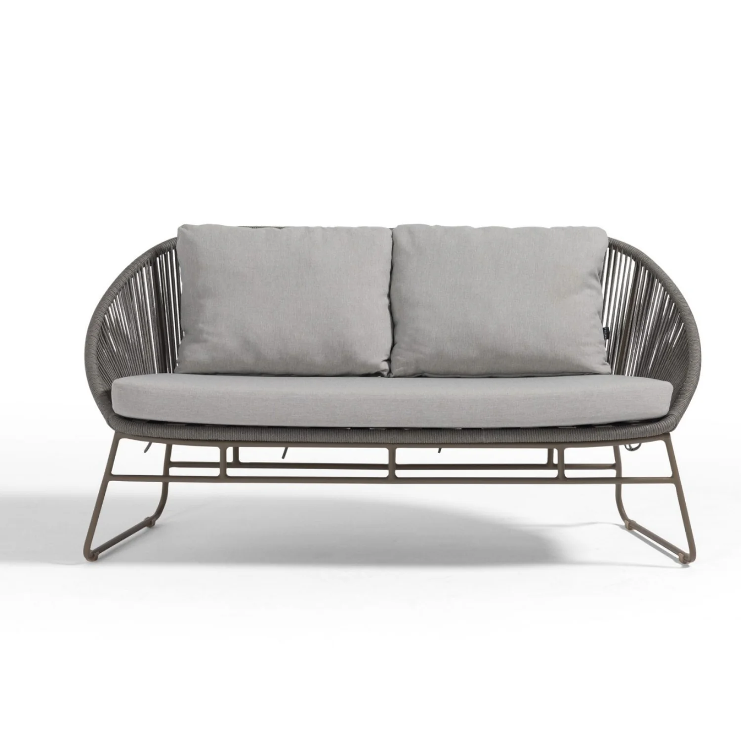 Outdoor Rope 4-Piece Patio Sofa Set with Glass Top Tables - Image 12