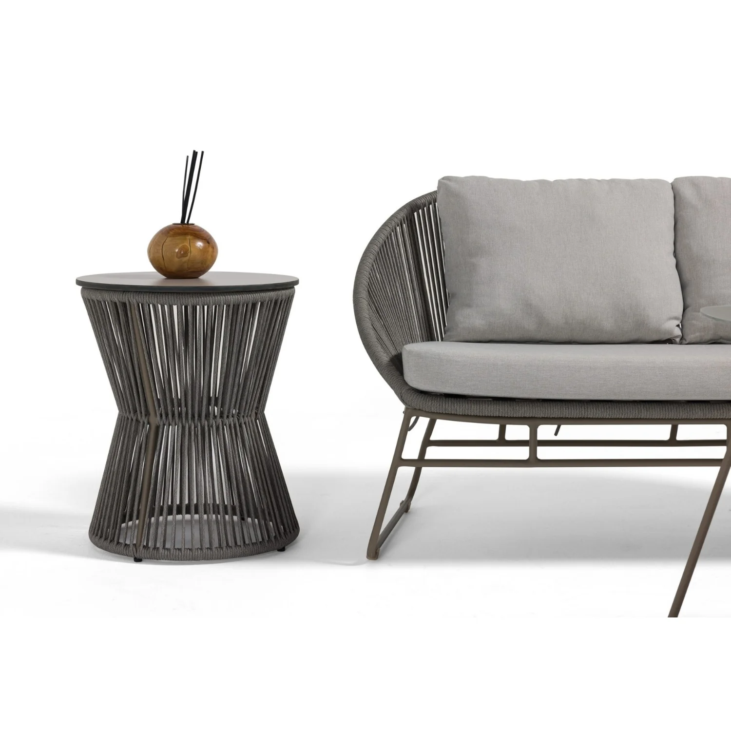 Outdoor Rope 4-Piece Patio Sofa Set with Glass Top Tables - Image 20