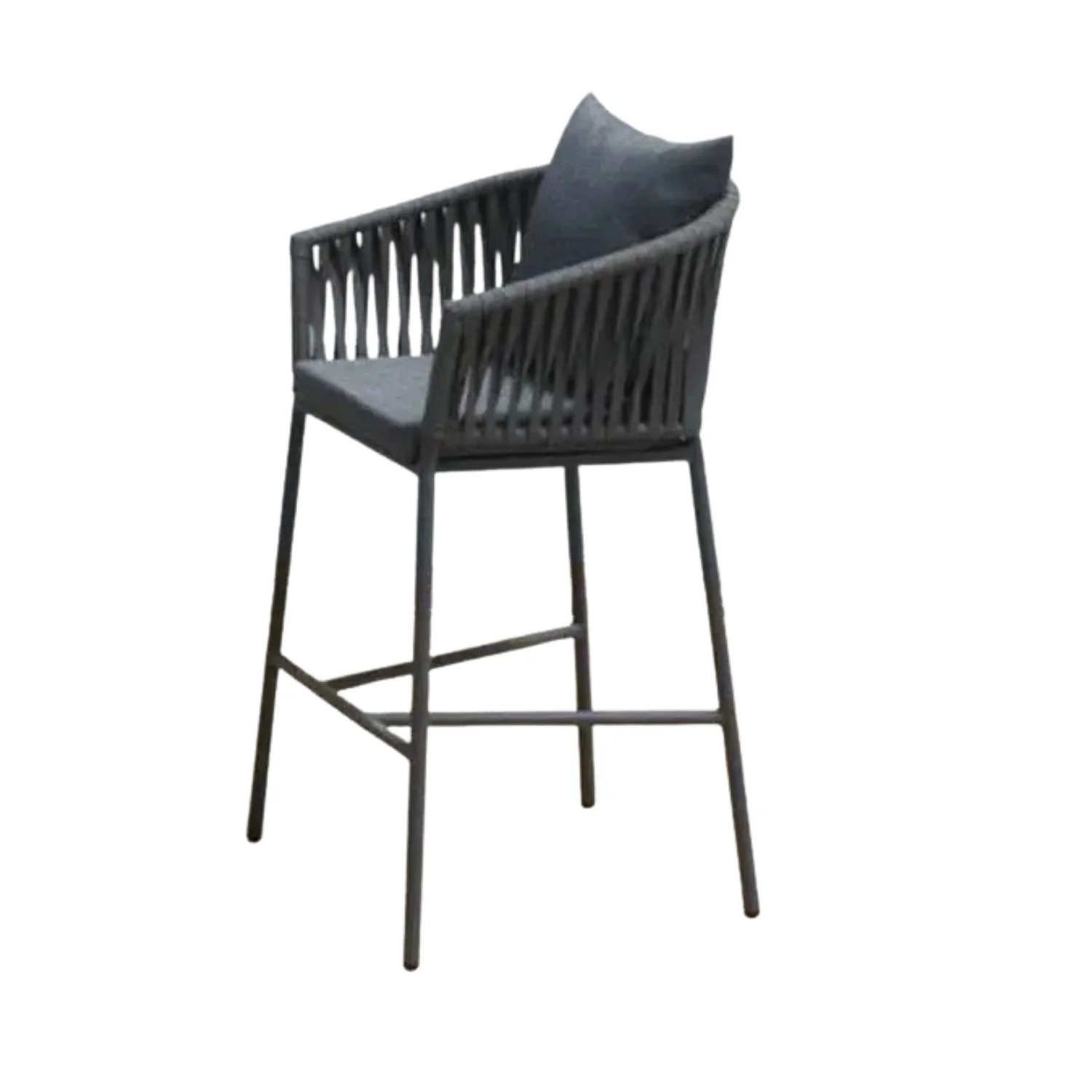 Outdoor Rope 5-Piece Bar Set With a High-Top Round Table - Image 3