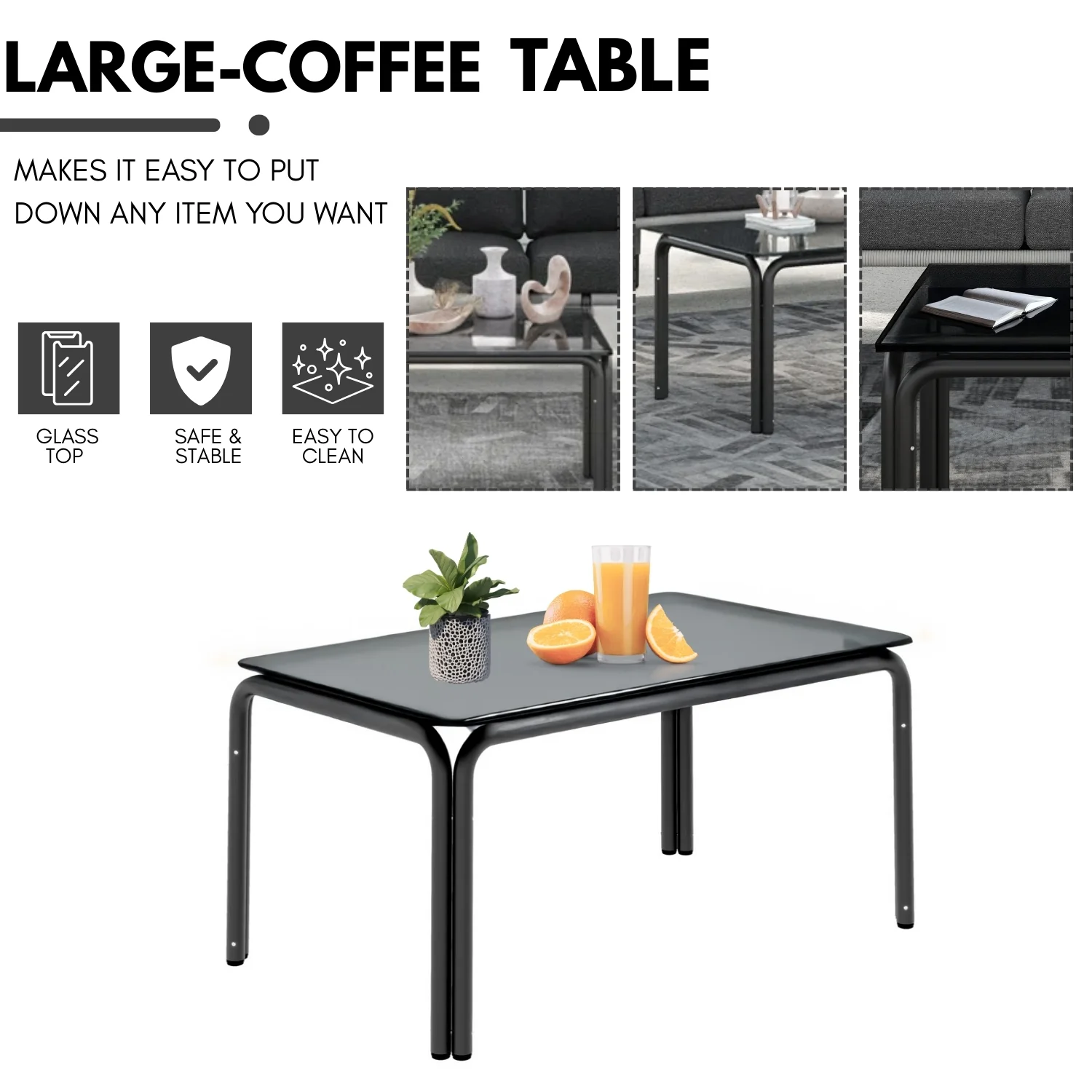 Outdoor Rope 5-Seater Sofa Set With Glass Top Table - Image 7