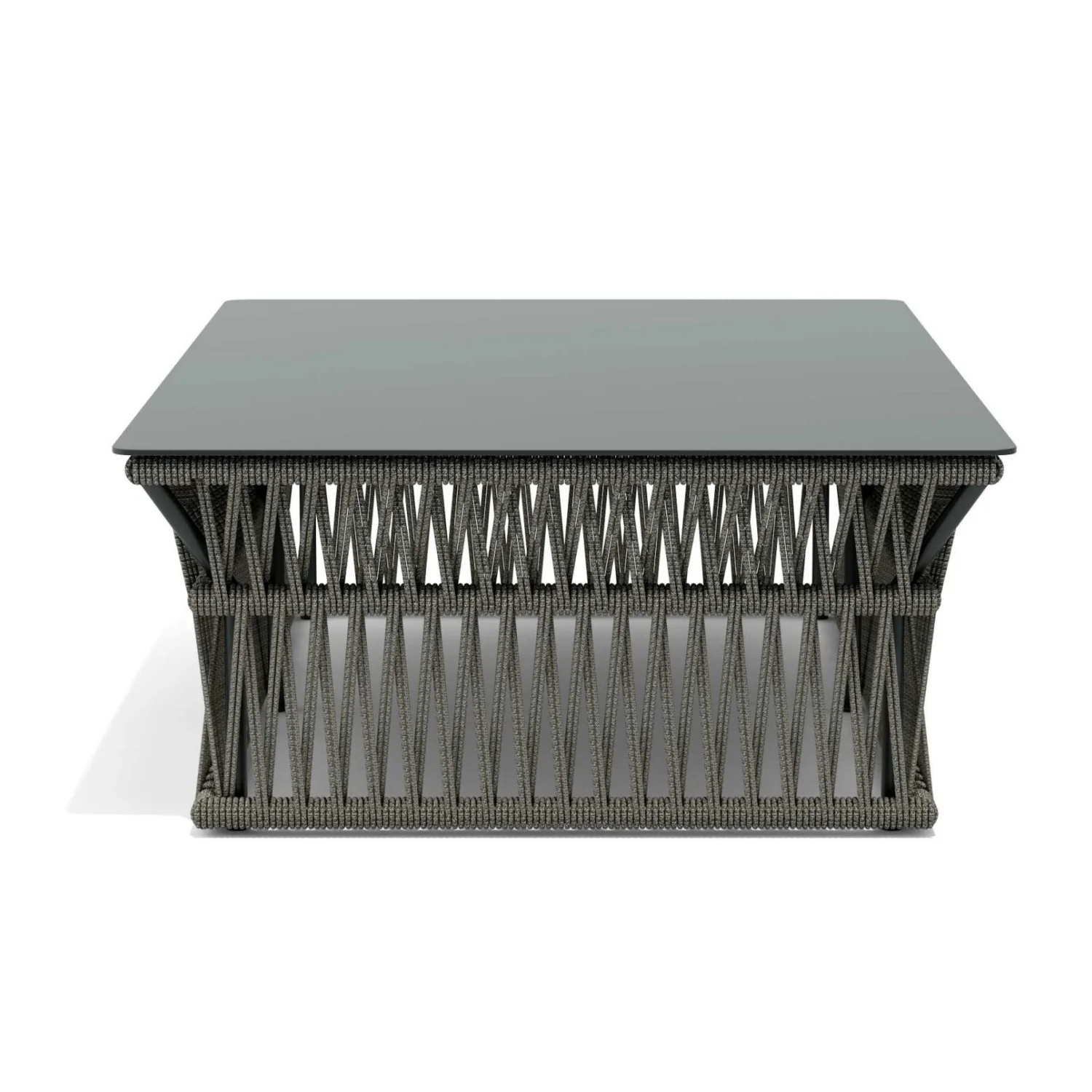 Outdoor Rope 7-Seater Sofa Set With Glass Top Table - Image 16