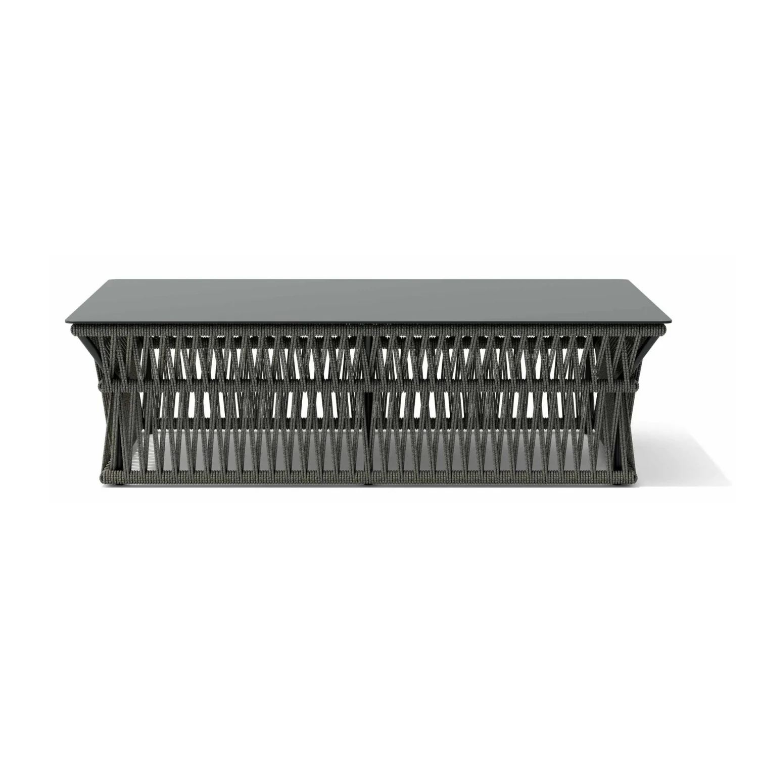 Outdoor Rope 7-Seater Sofa Set With Glass Top Table - Image 19